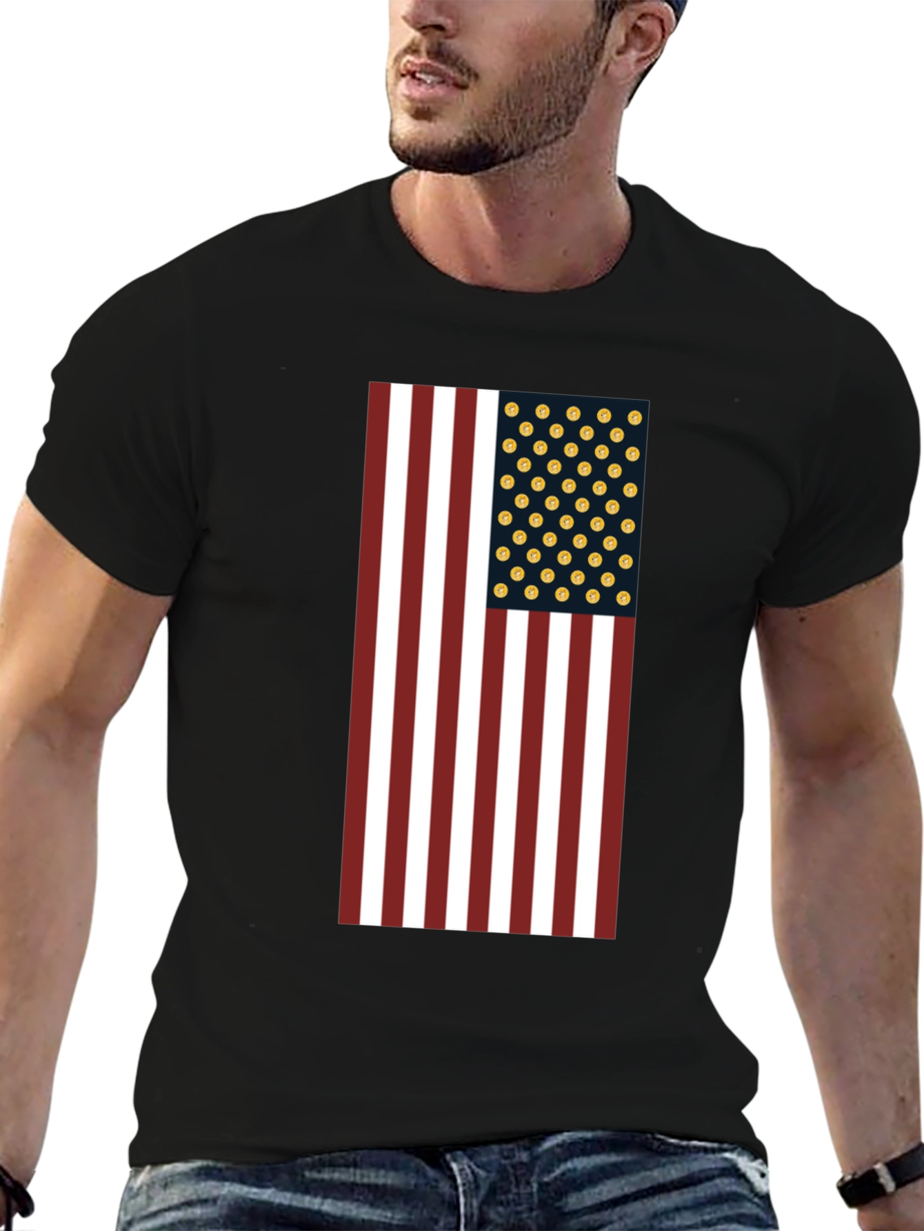 American Flag Bitcoin T-Shirt