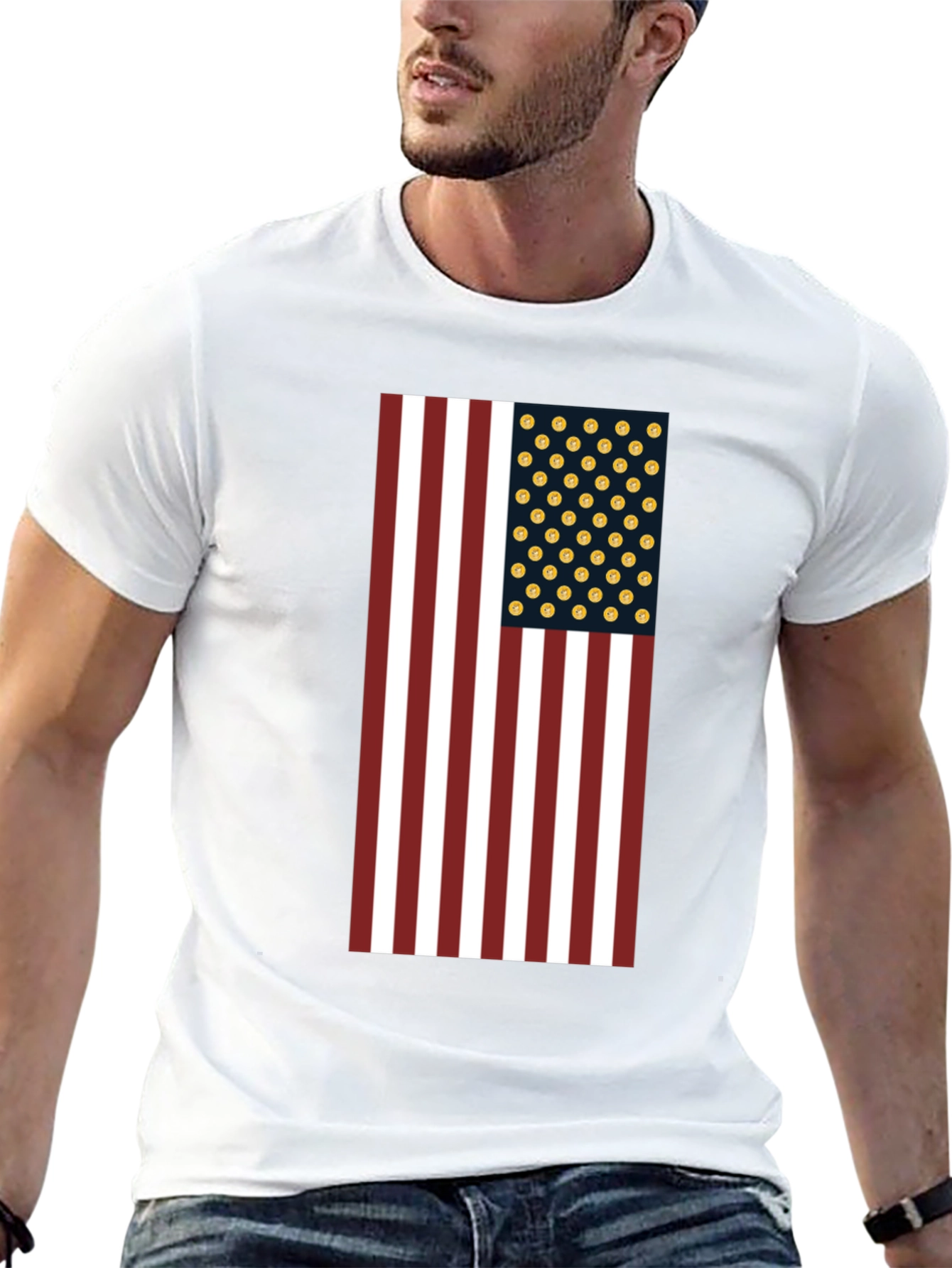 American Flag Bitcoin T-Shirt