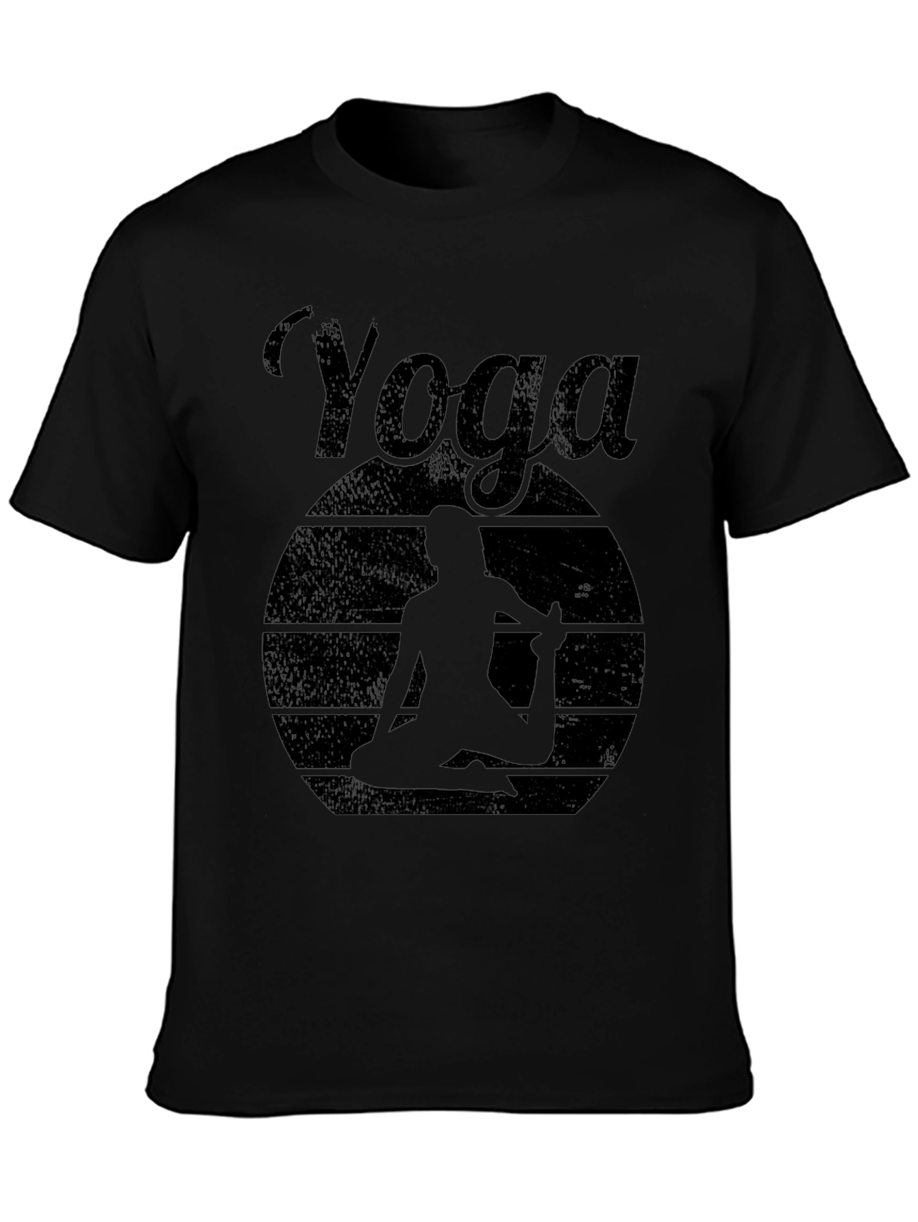 Yoga Silhouette Graphic Tee - Black