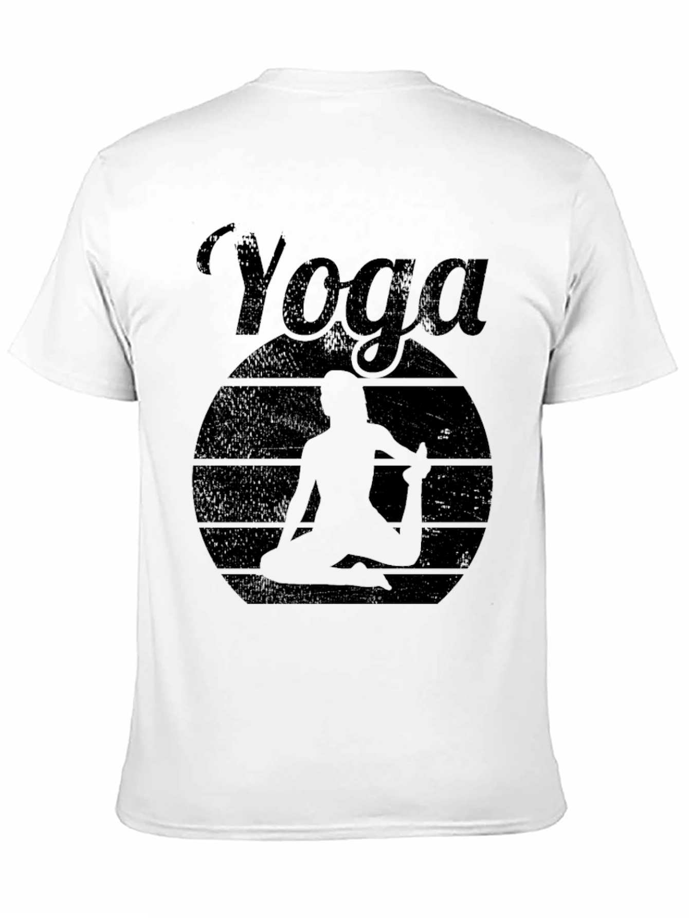 Yoga Silhouette Graphic Tee - Black
