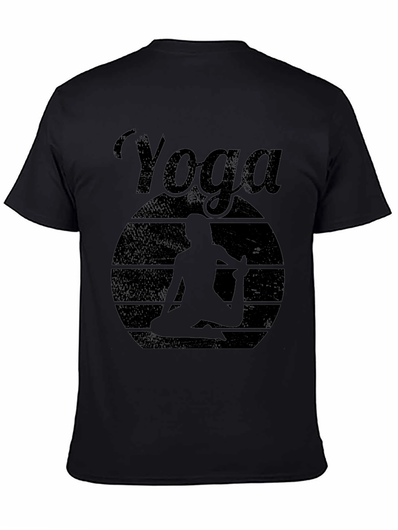 Yoga Silhouette Graphic Tee - Black