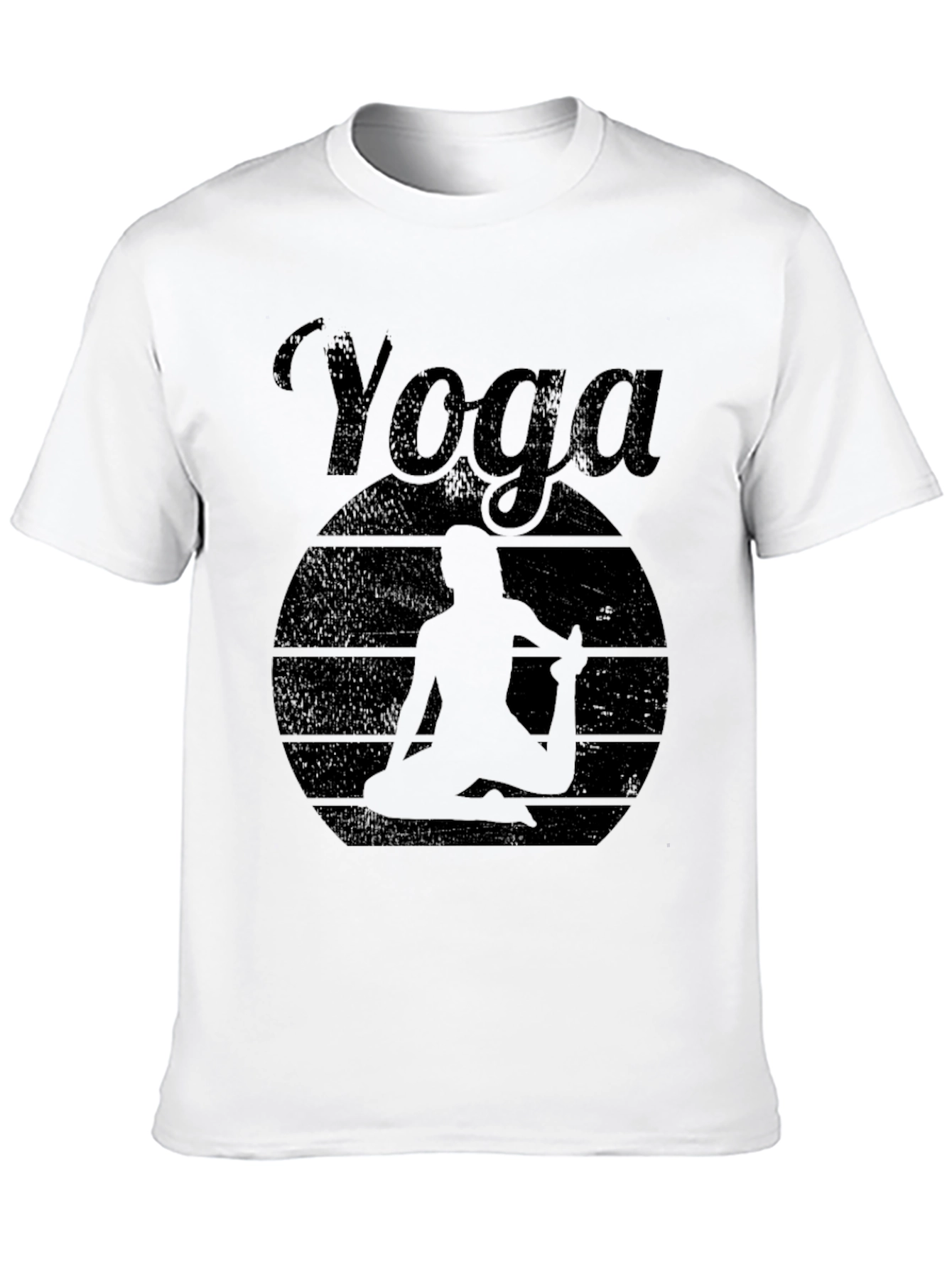 Yoga Silhouette Graphic Tee - Black