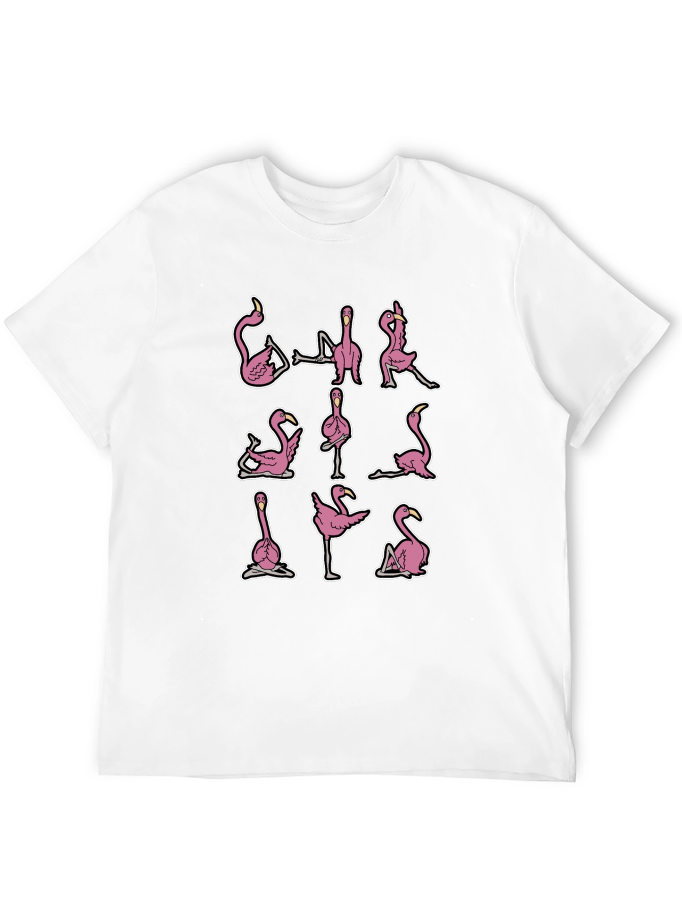 Yoga Flamingo Black Graphic Tee