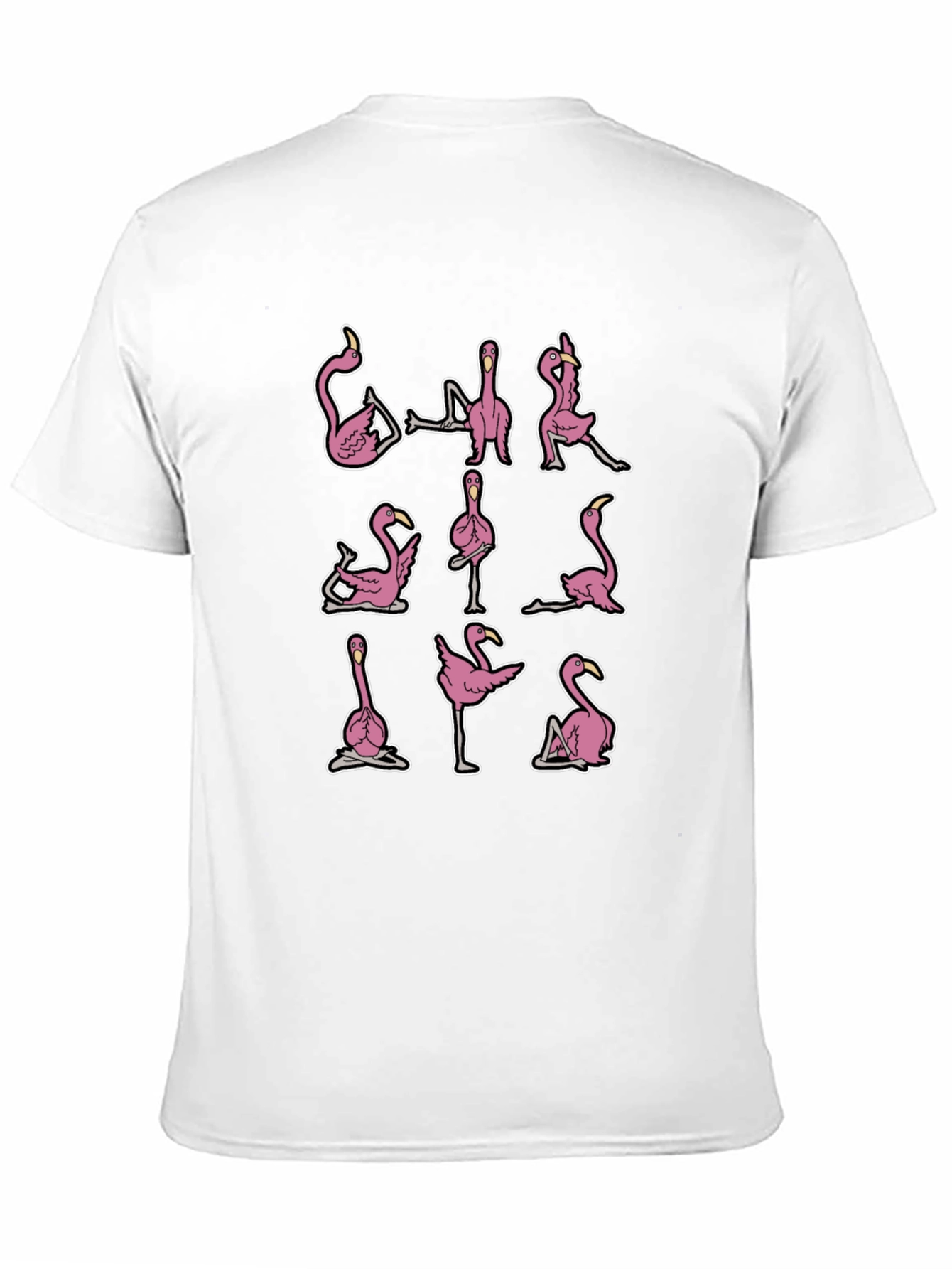 Yoga Flamingo Black Graphic Tee