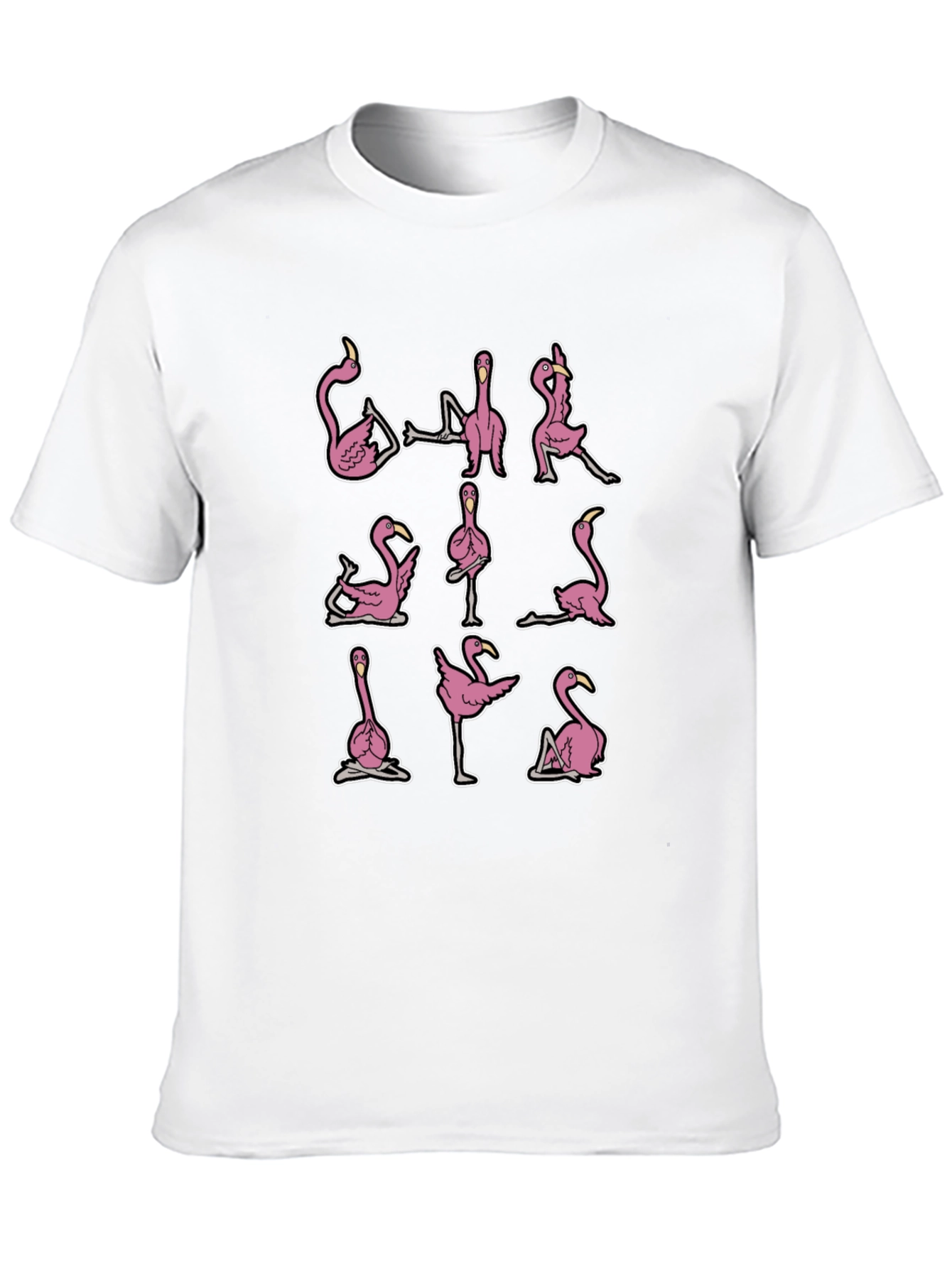 Yoga Flamingo Black Graphic Tee