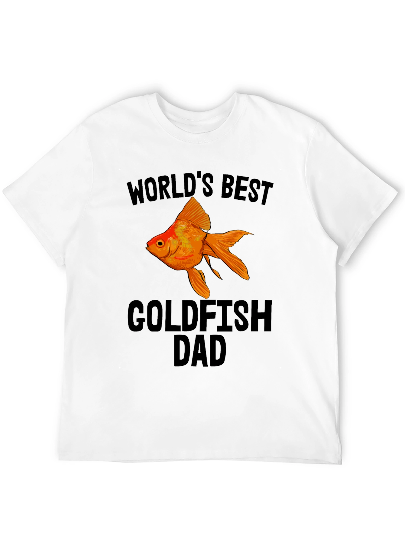 Worlds Best Goldfish Dad Black T-Shirt
