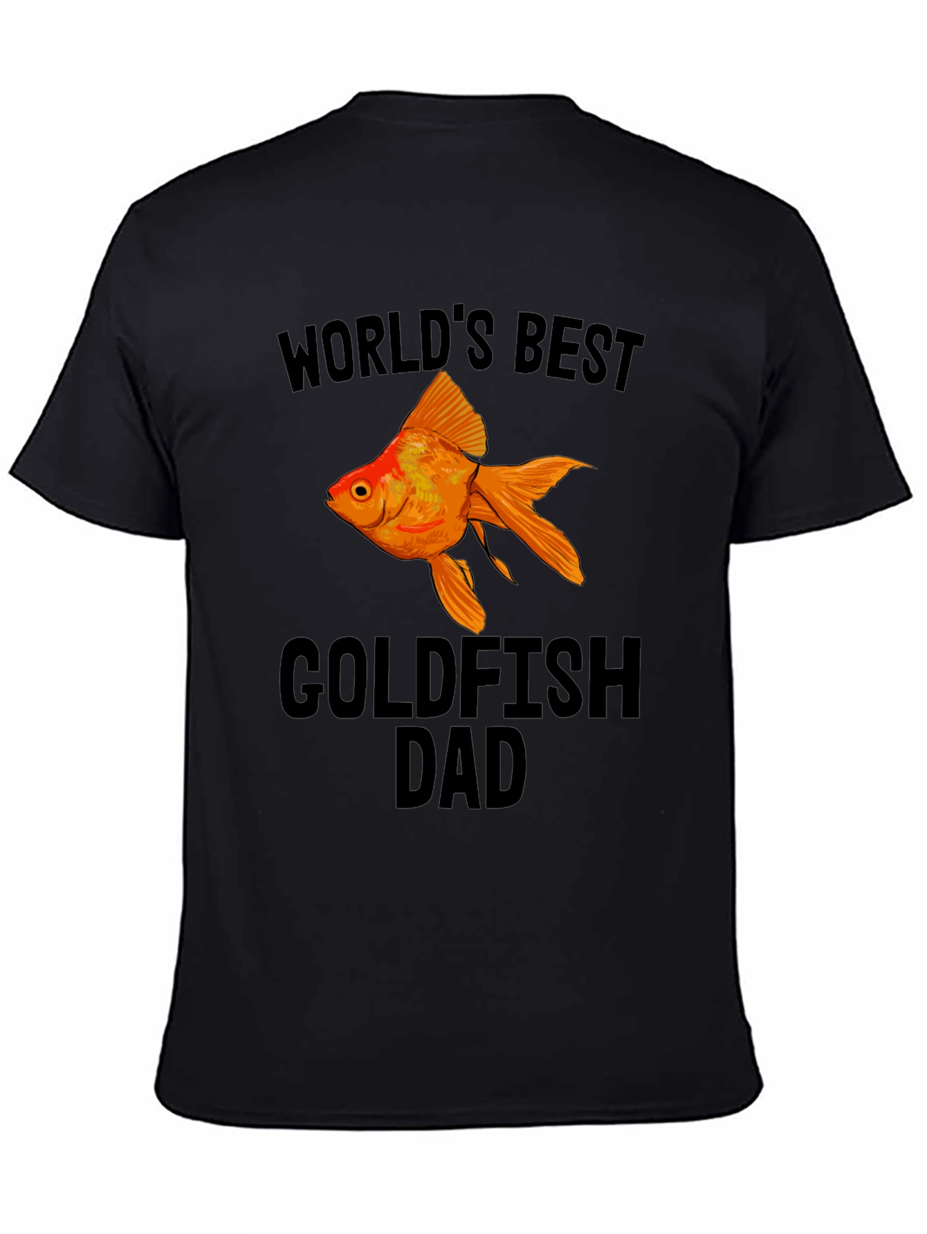 Worlds Best Goldfish Dad Black T-Shirt