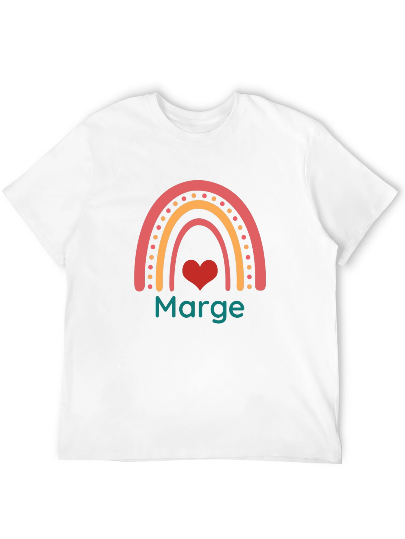 Marge Rainbow Heart Graphic T-Shirt