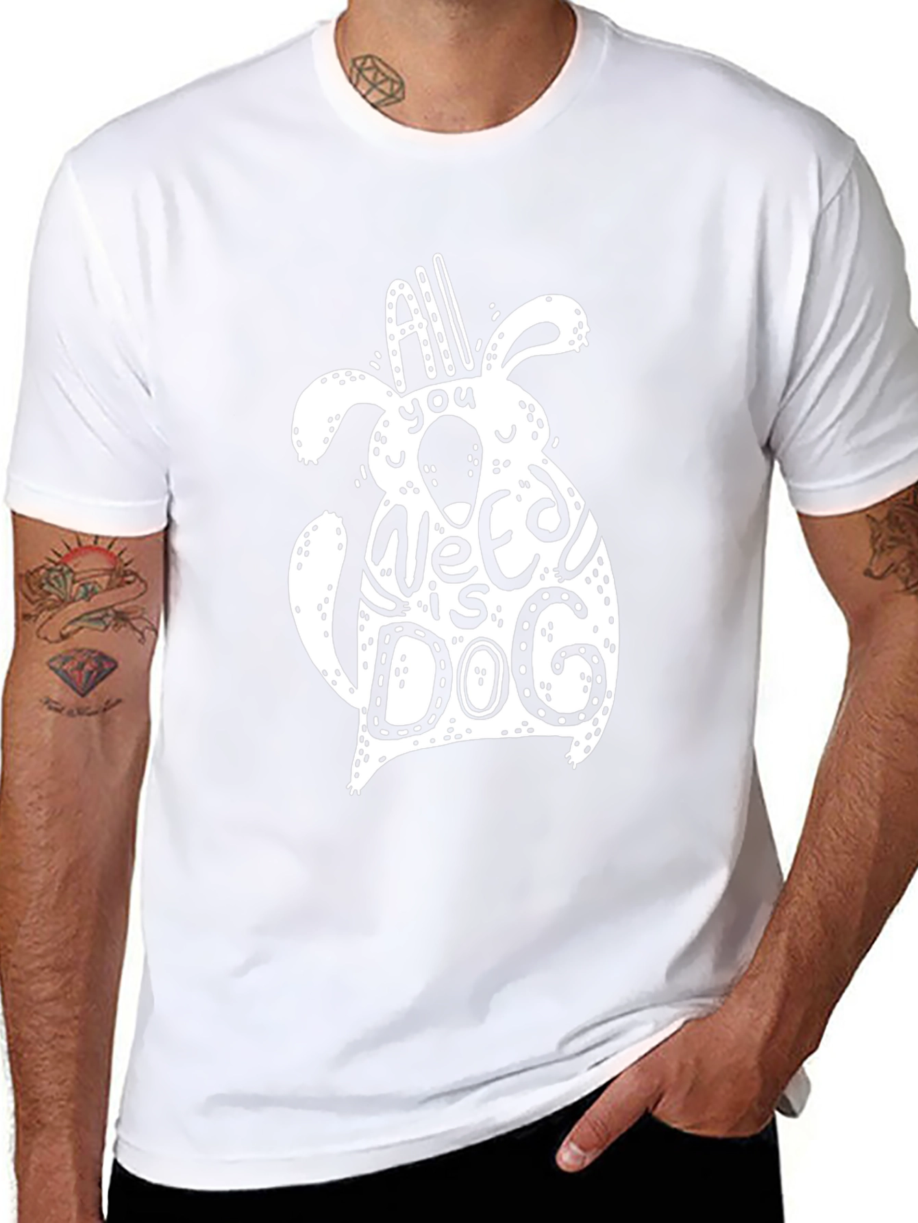 All You Need is Dog Black Graphic Tee