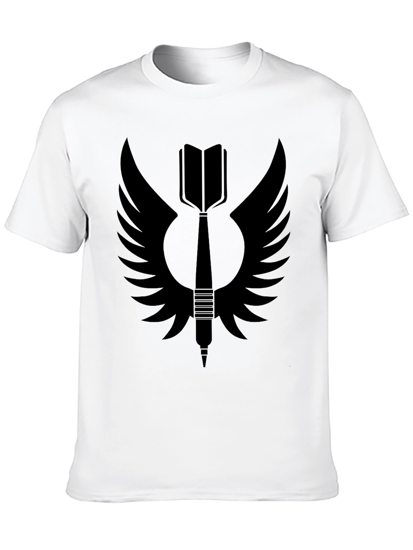 Winged Dart Graphic Tee - Stylish Mens Black T-Shirt