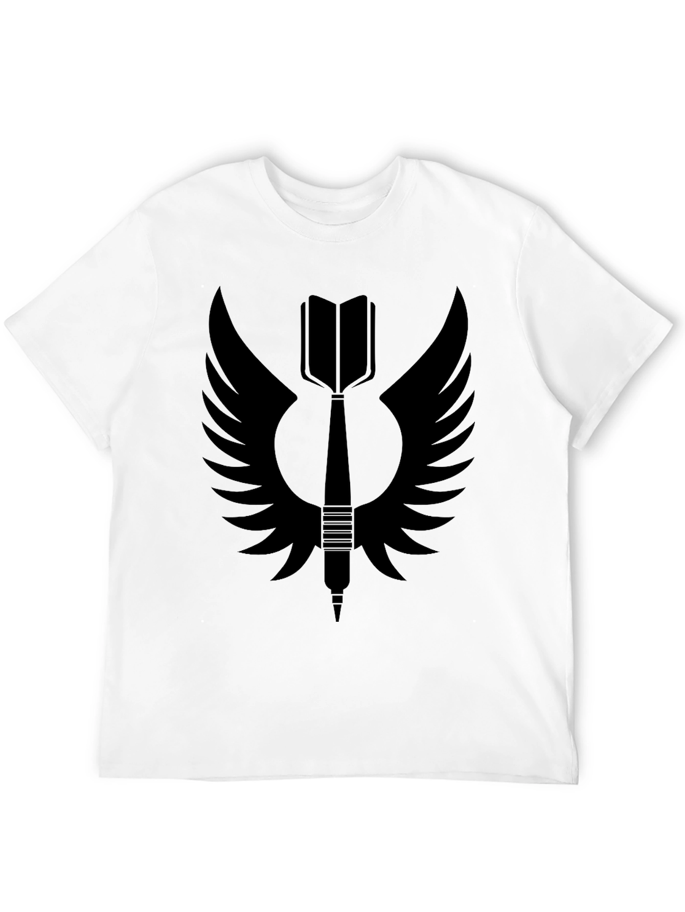 Winged Dart Graphic Tee - Stylish Mens Black T-Shirt
