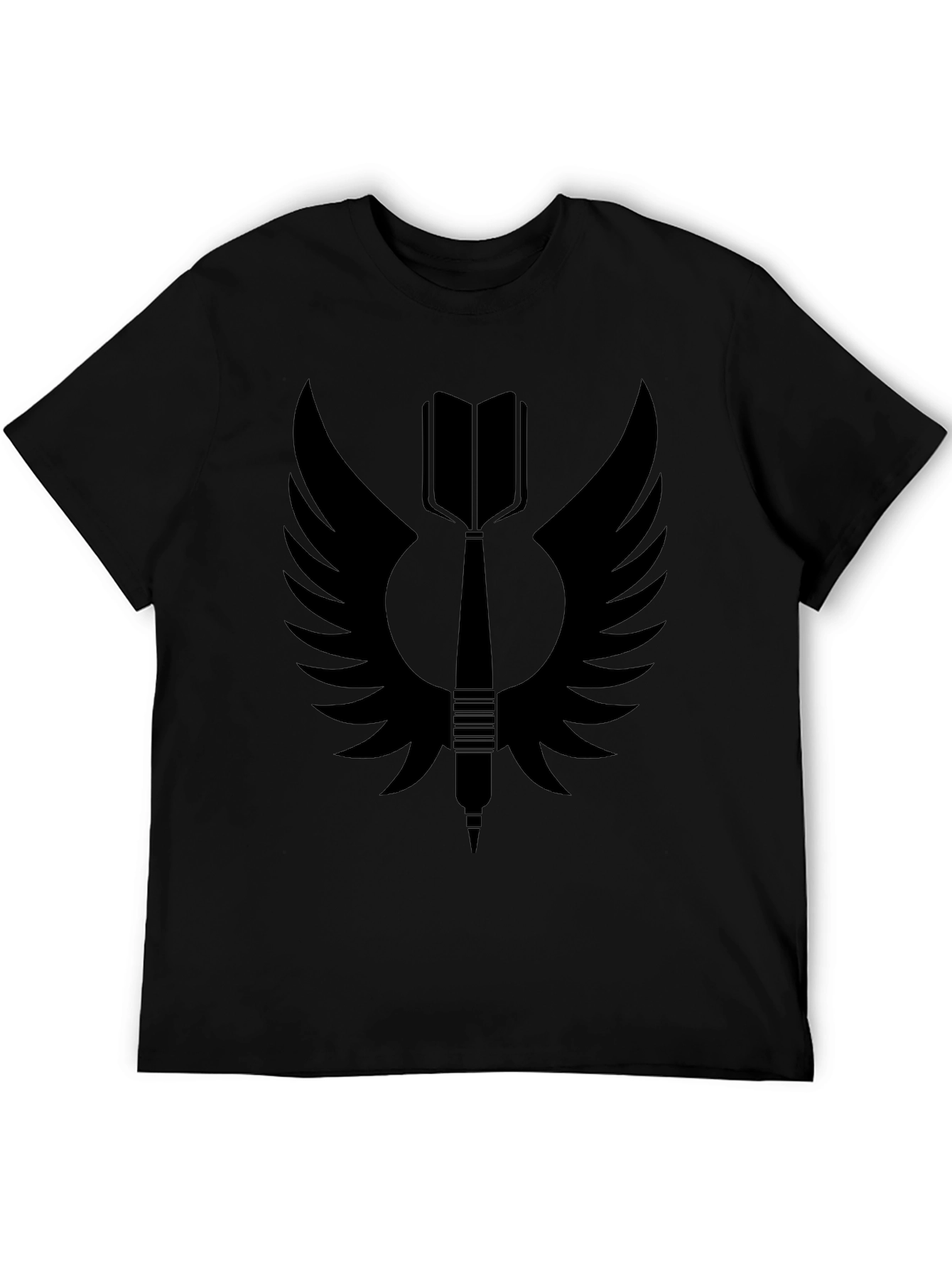 Winged Dart Graphic Tee - Stylish Mens Black T-Shirt