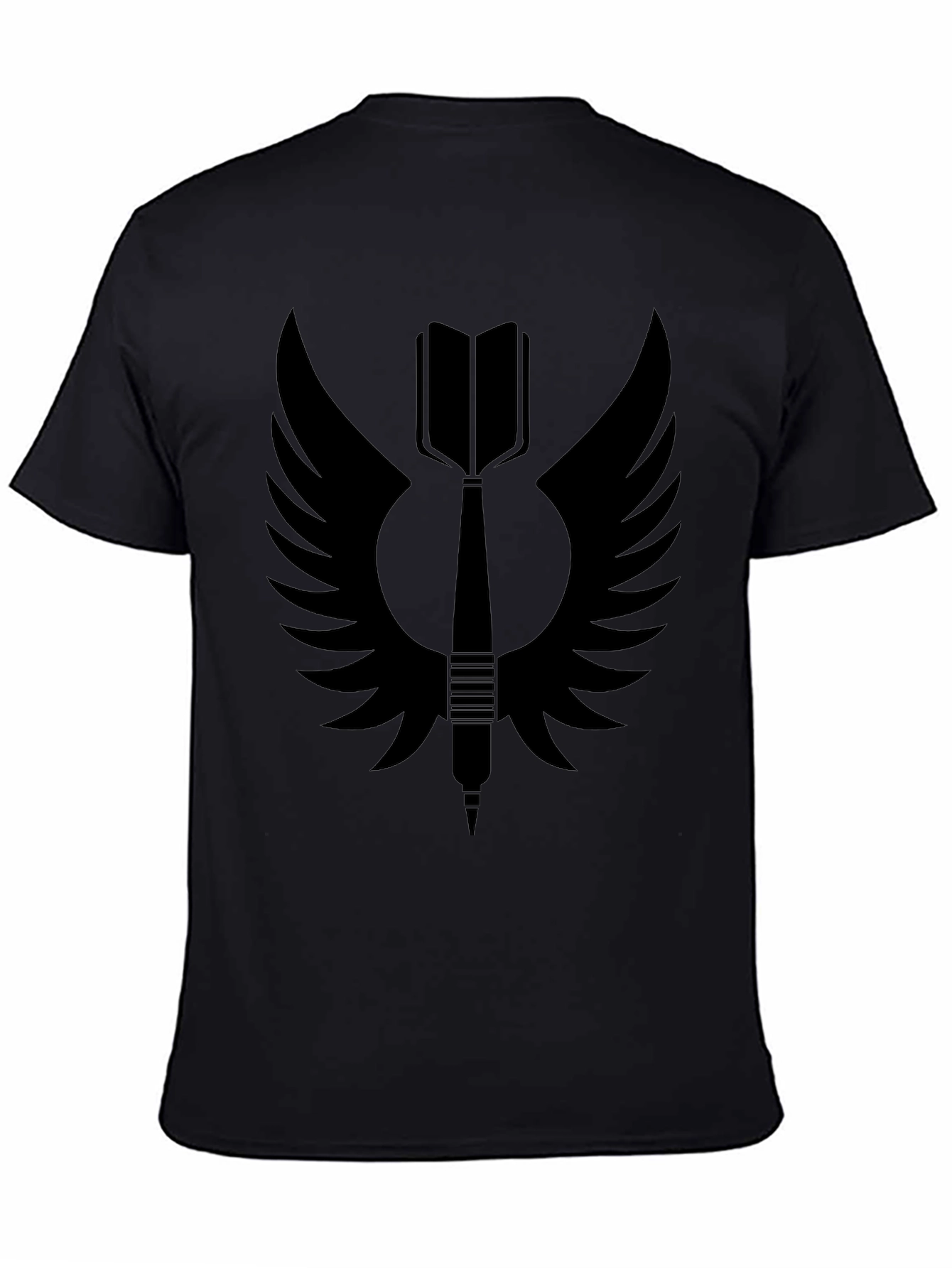 Winged Dart Graphic Tee - Stylish Mens Black T-Shirt