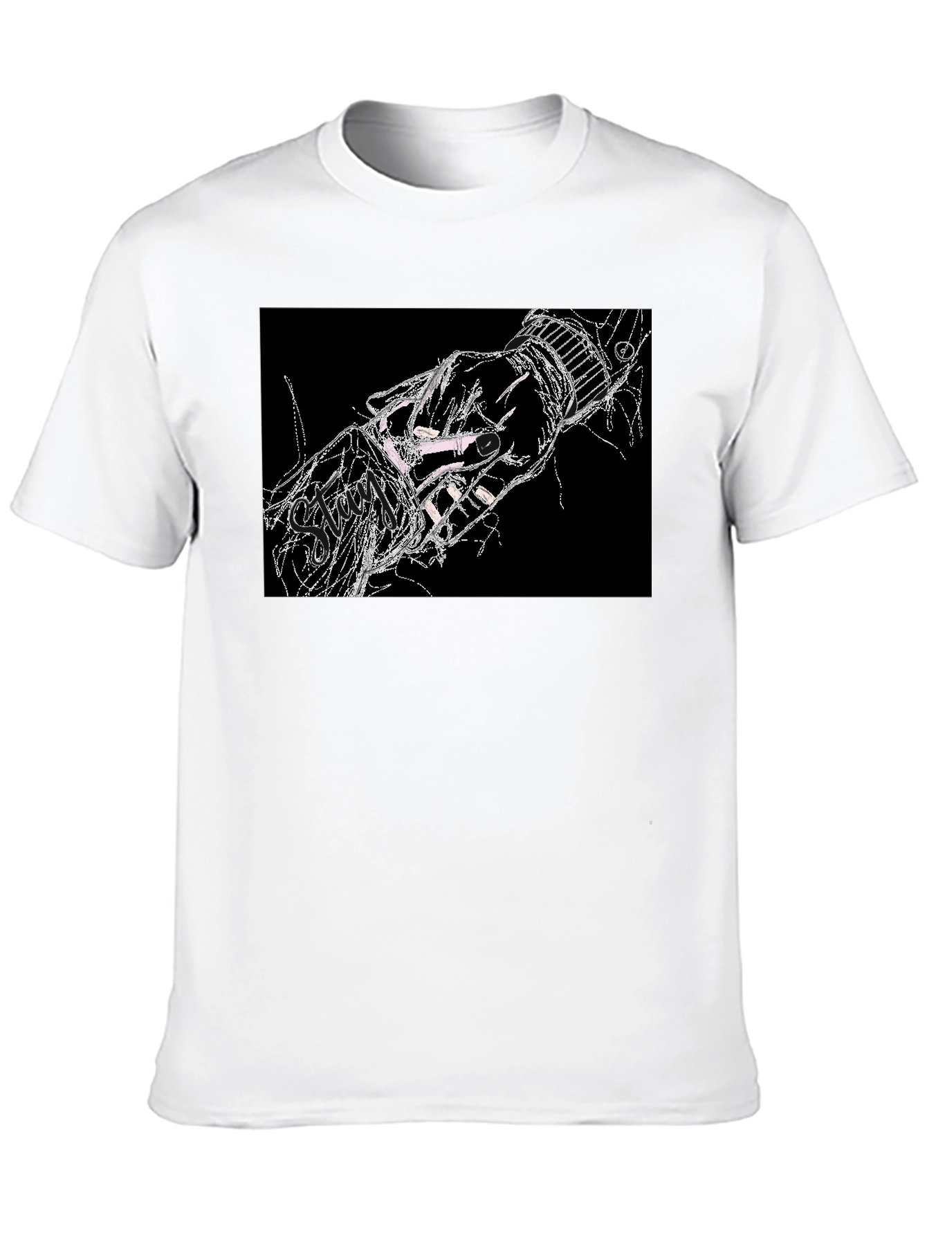 Abstract Hand Graphic Black T-Shirt
