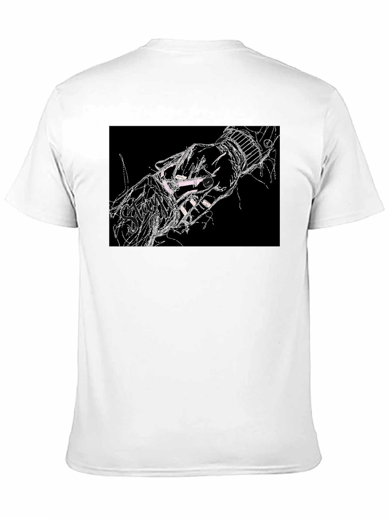 Abstract Hand Graphic Black T-Shirt