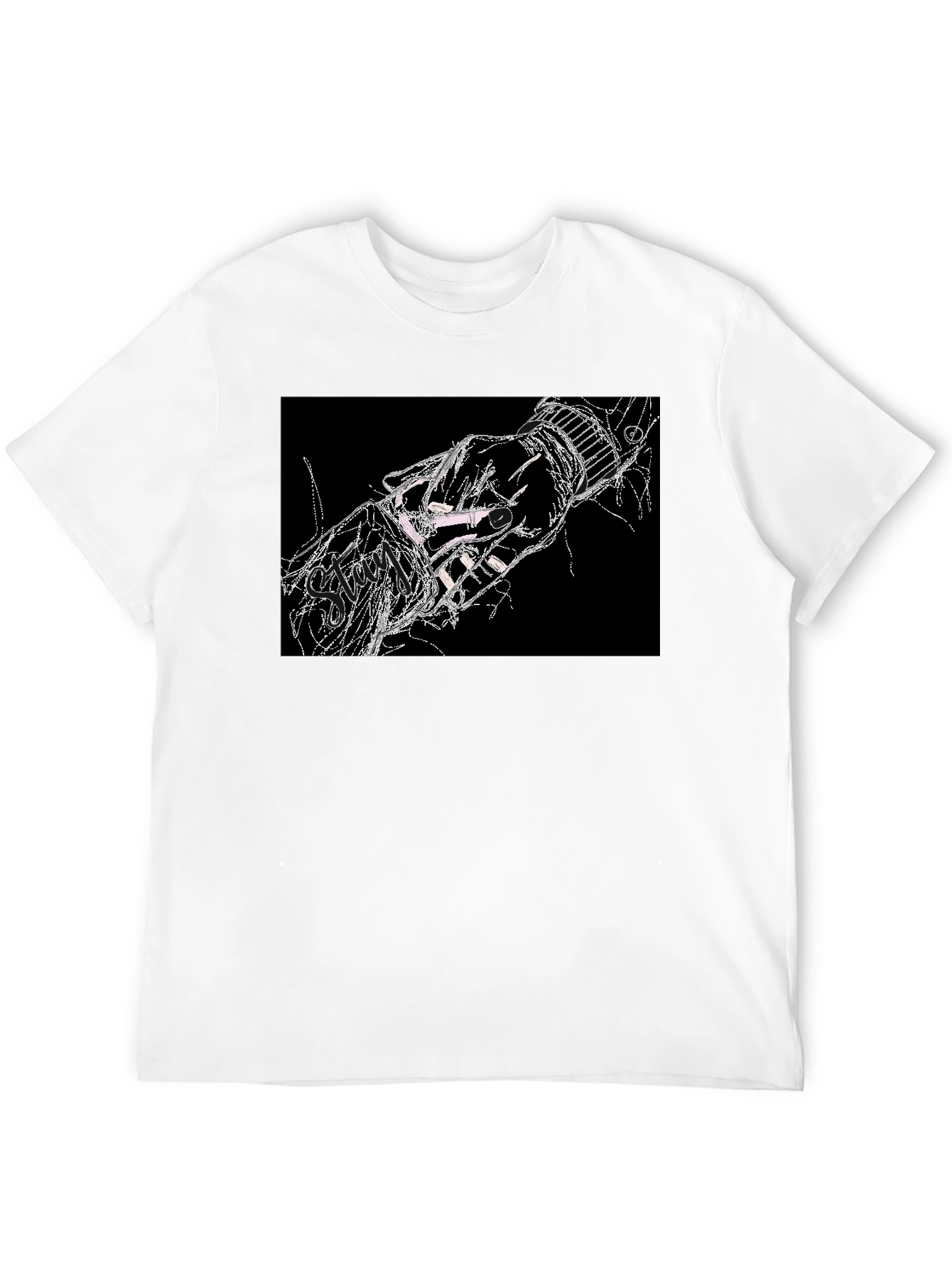 Abstract Hand Graphic Black T-Shirt