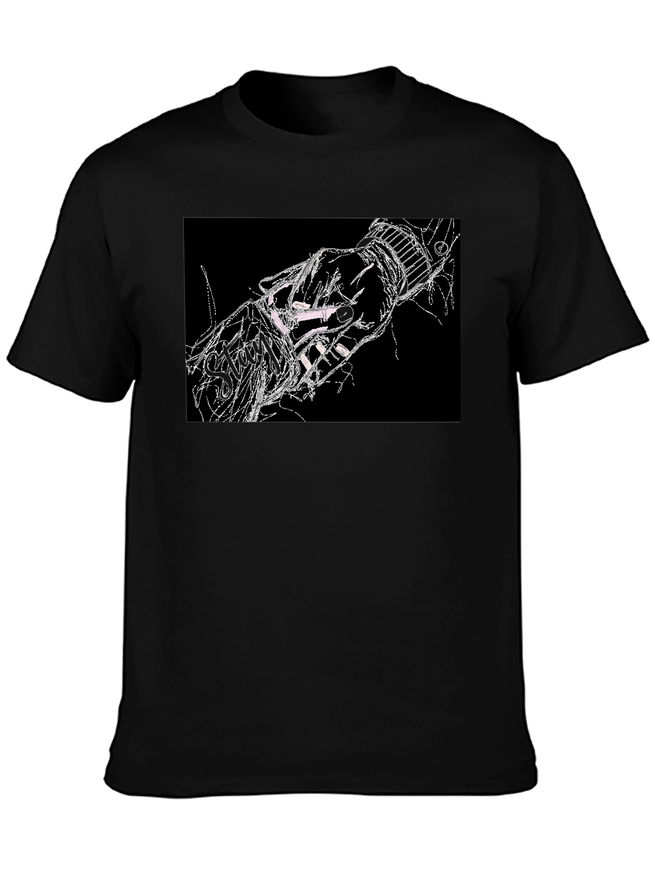 Abstract Hand Graphic Black T-Shirt