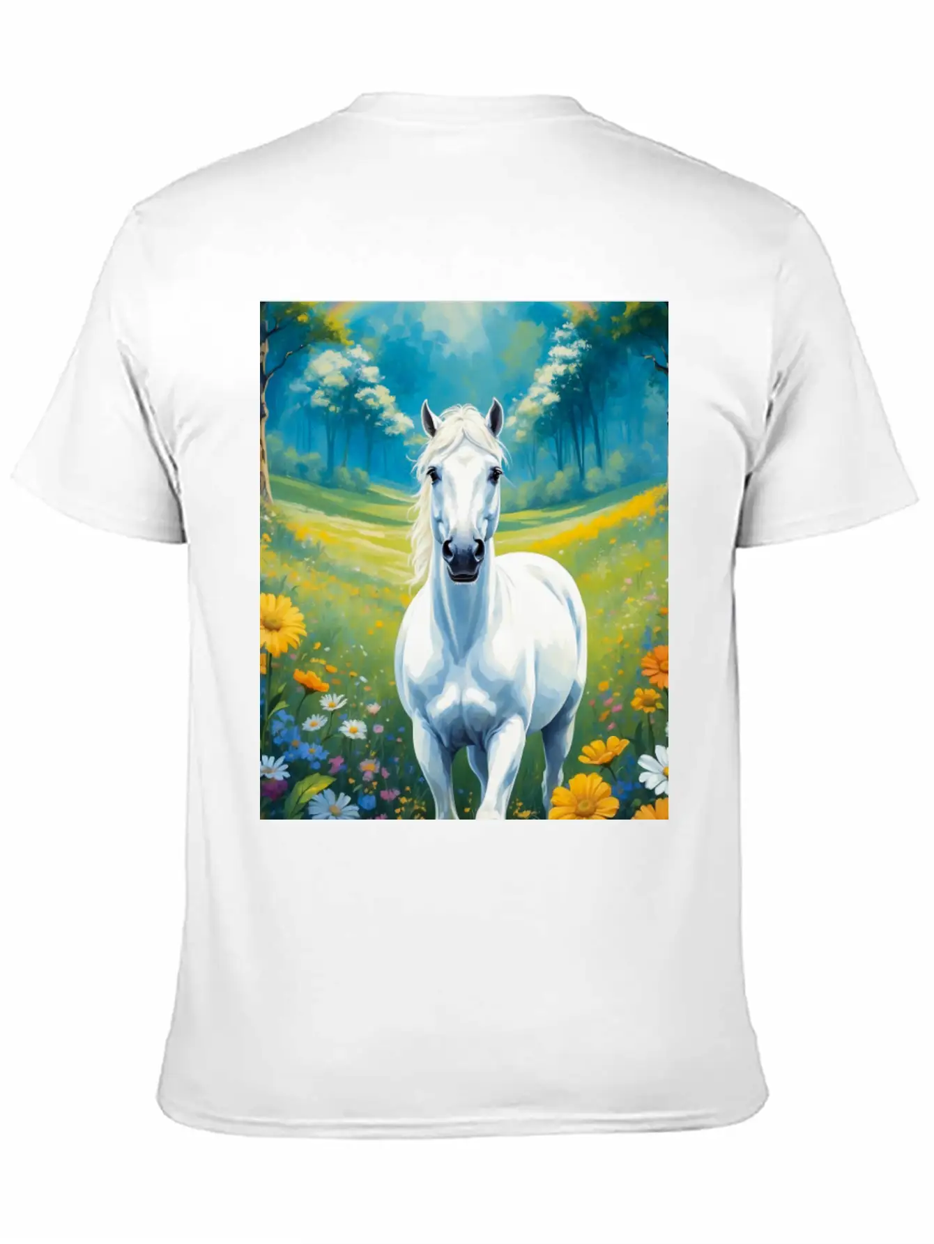 White Horse Timeless Short Sleeve Tee – Comfy And Minimalist Design