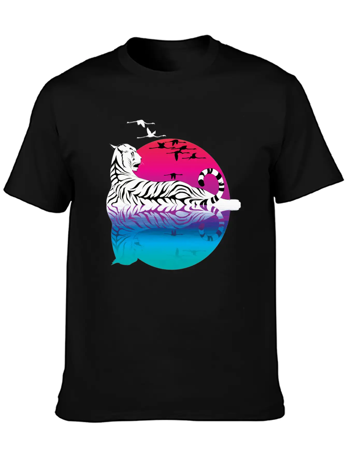 White Tiger Casual Graphic T-Shirt – Simple And Comfortable Daily Wear