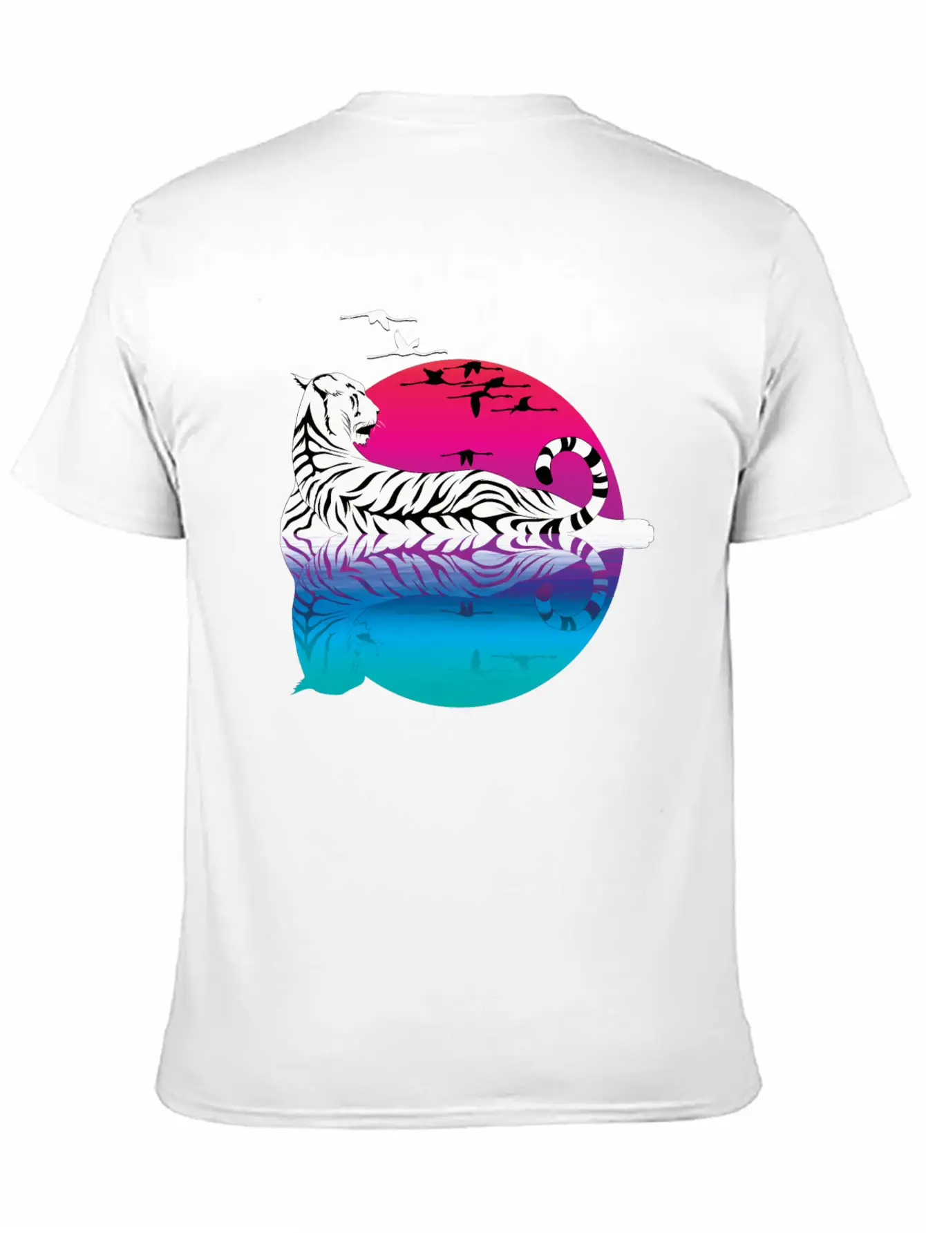 White Tiger Casual Graphic T-Shirt – Simple And Comfortable Daily Wear