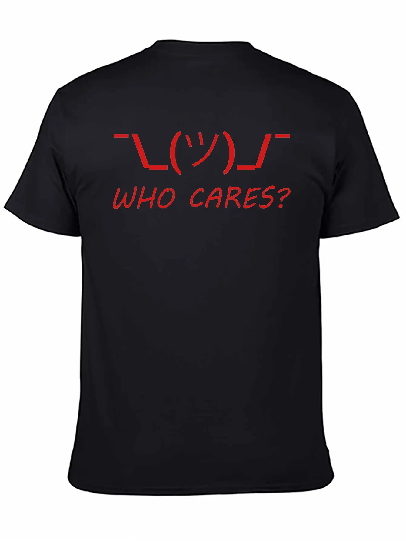 WHO CARES (v) Casual Graphic T-Shirt – Simple And Comfortable Daily Wear
