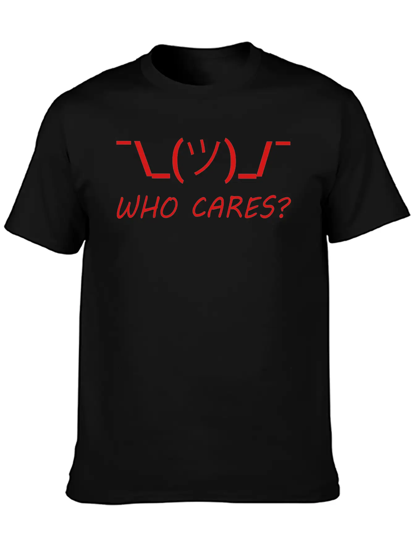 WHO CARES (v) Casual Graphic T-Shirt – Simple And Comfortable Daily Wear