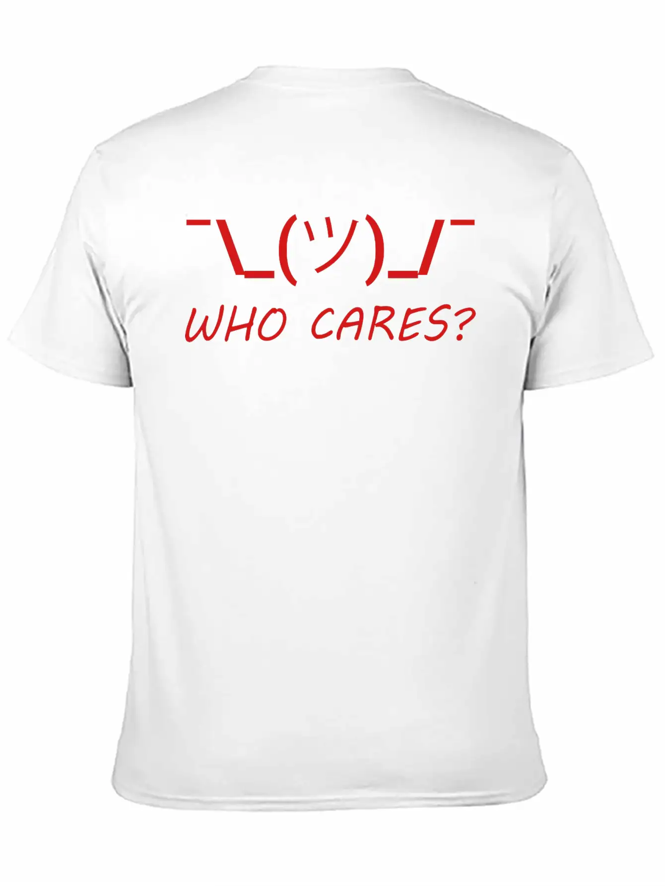 WHO CARES (v) Casual Graphic T-Shirt – Simple And Comfortable Daily Wear