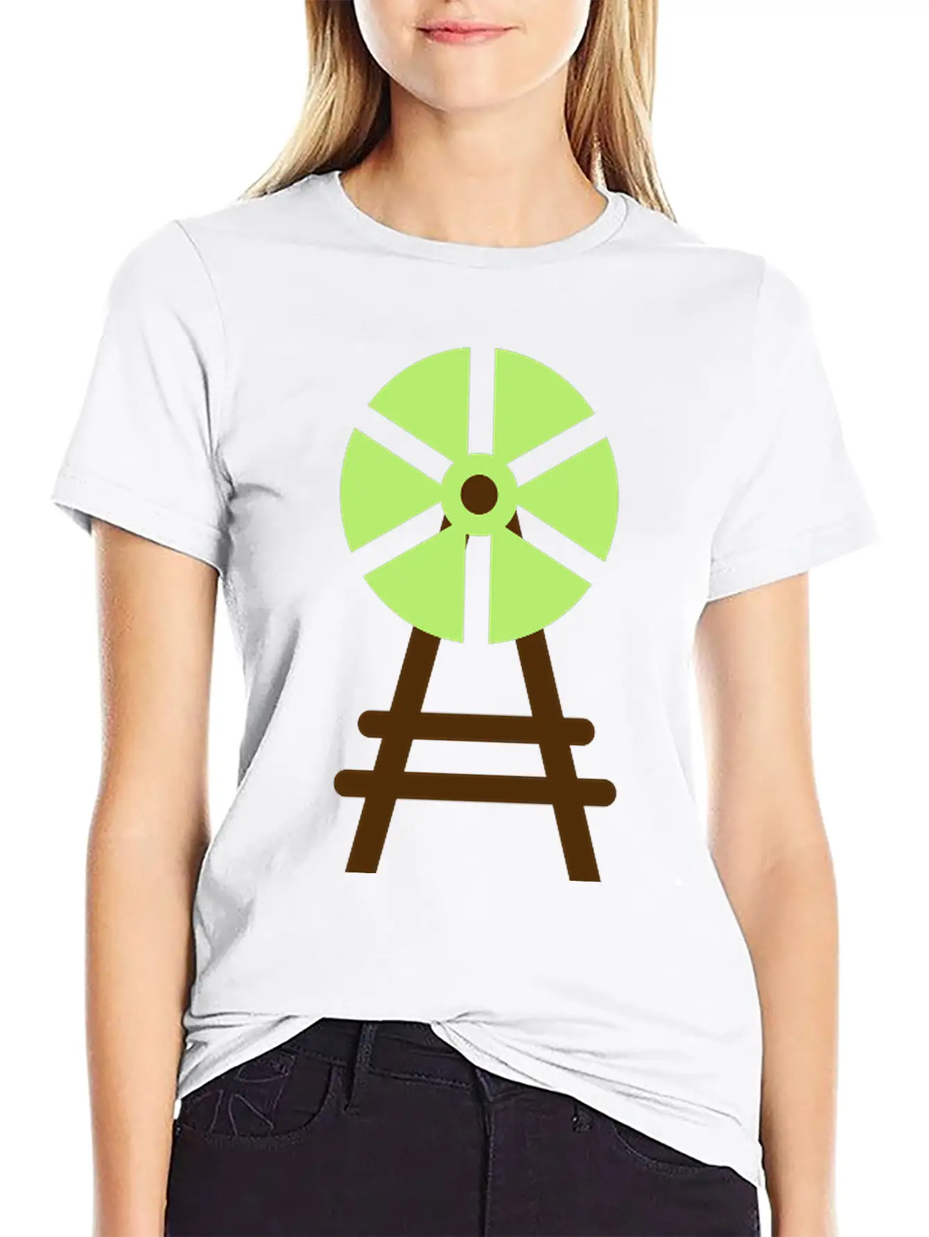 Wind Wheel Casual Graphic T-Shirt – Simple And Comfortable Daily Wear