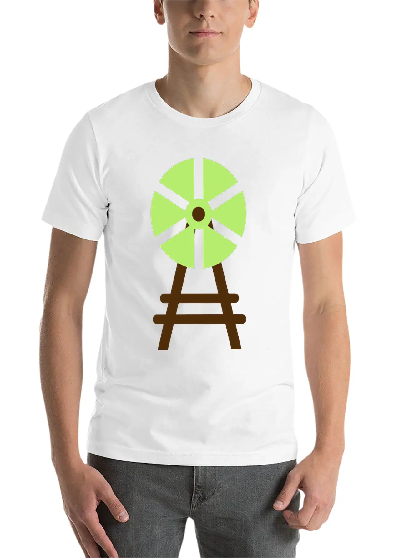 Wind Wheel Casual Graphic T-Shirt – Simple And Comfortable Daily Wear