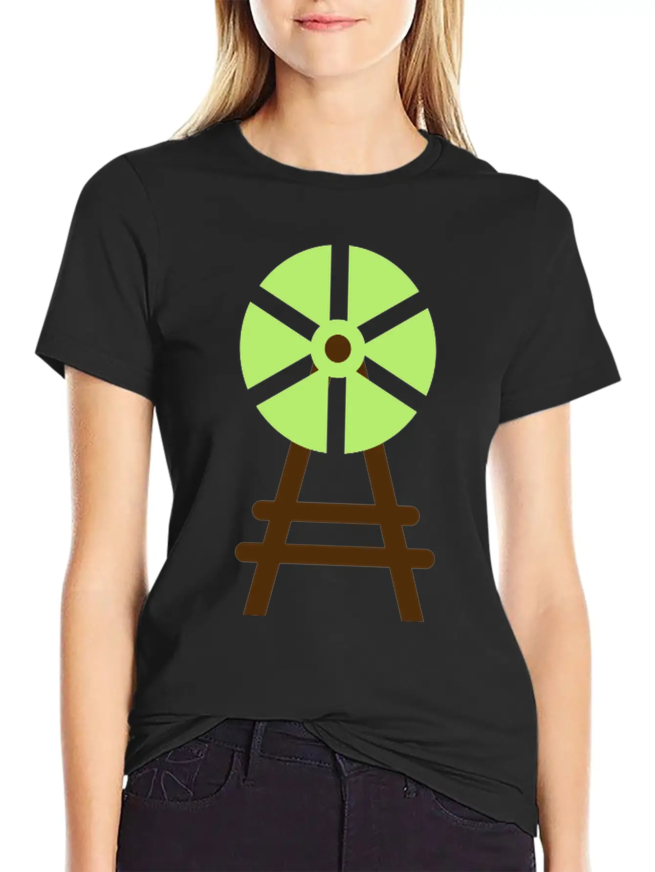 Wind Wheel Casual Graphic T-Shirt – Simple And Comfortable Daily Wear