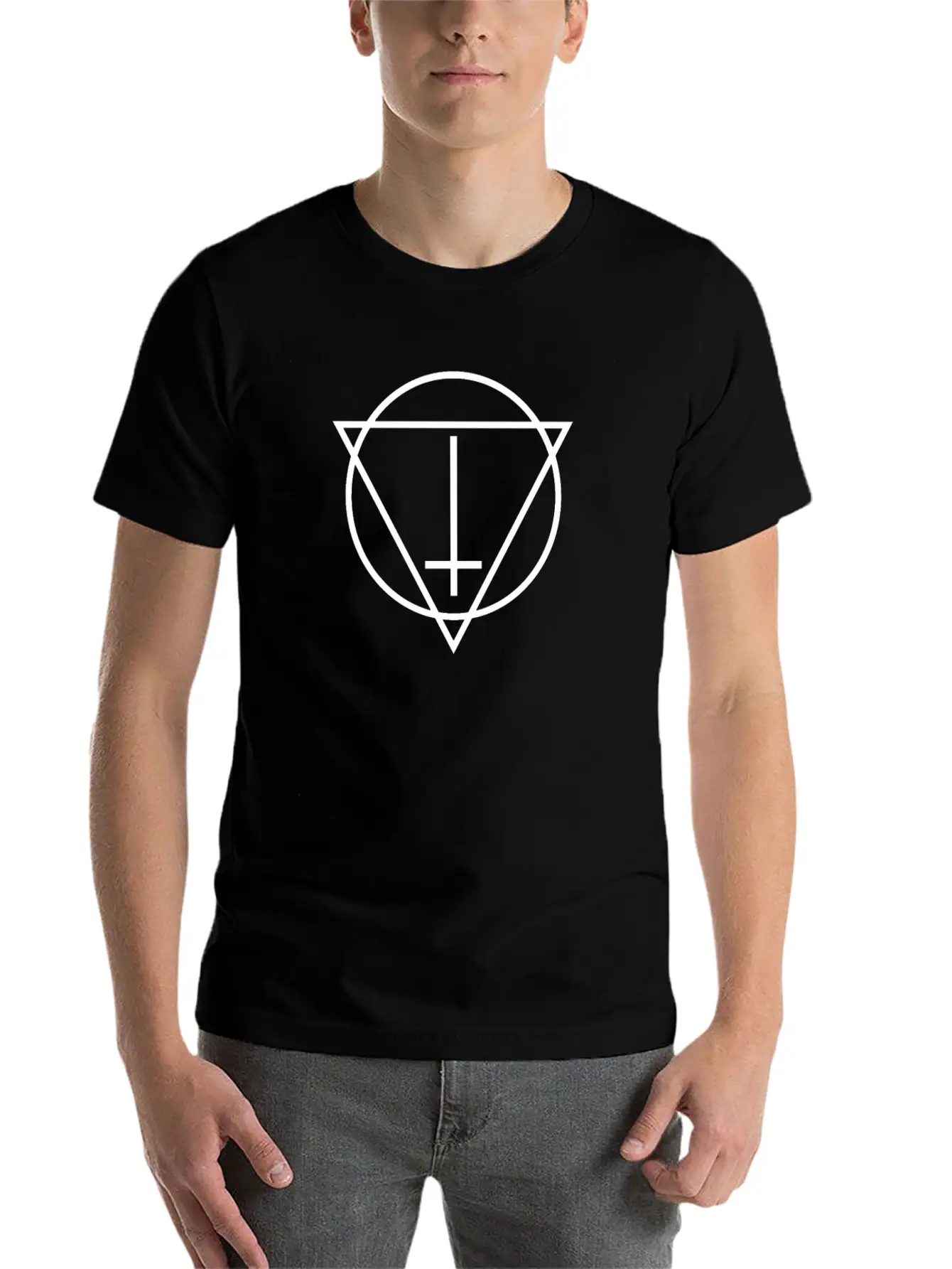 Witch House / Occult EDM Cross Casual Graphic T-Shirt – Simple And Comfortable Daily Wear