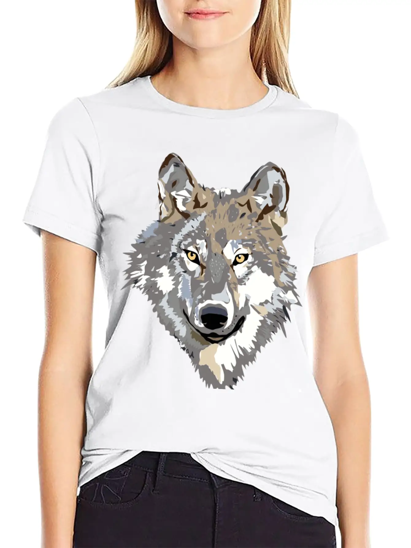 Wolf 2 Casual Graphic T-Shirt – Simple And Comfortable Daily Wear