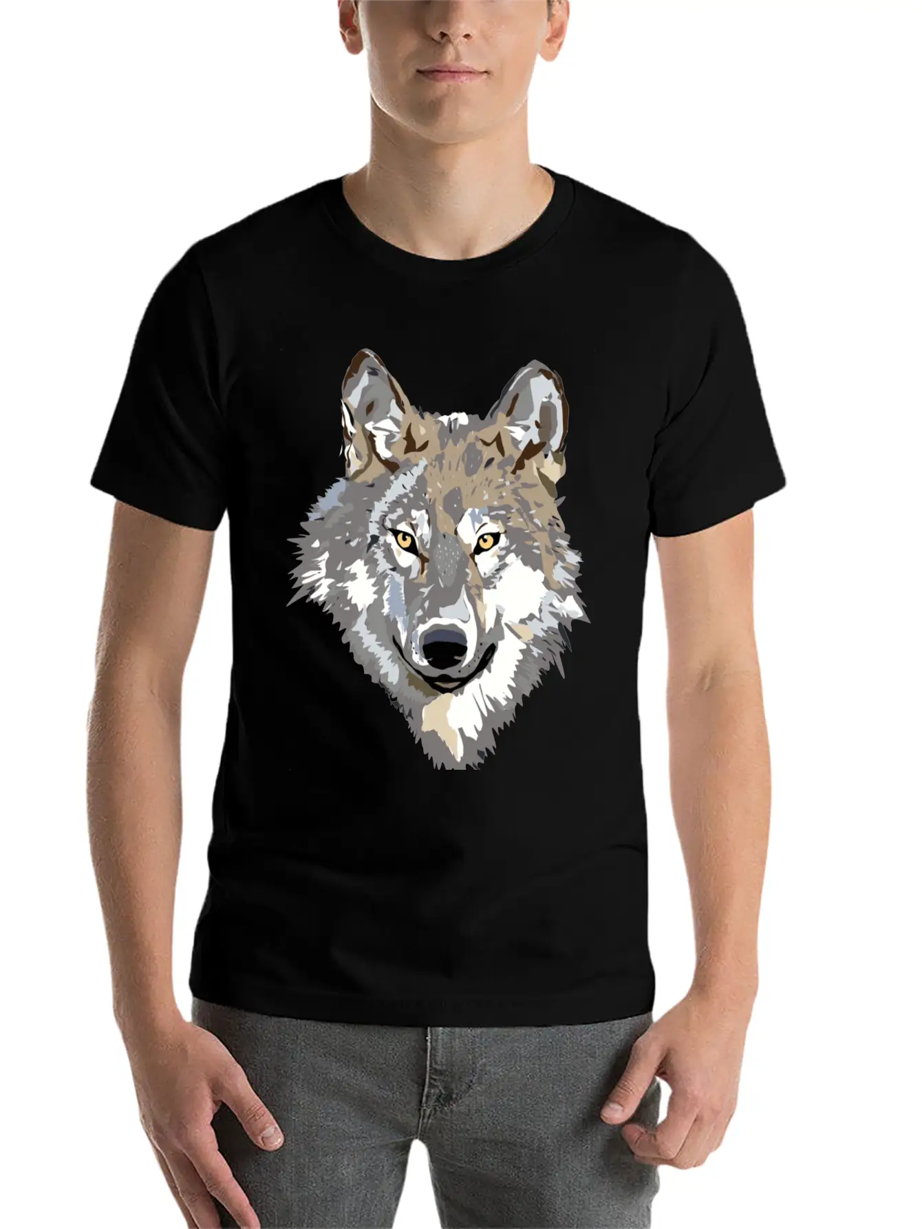 Wolf 2 Casual Graphic T-Shirt – Simple And Comfortable Daily Wear