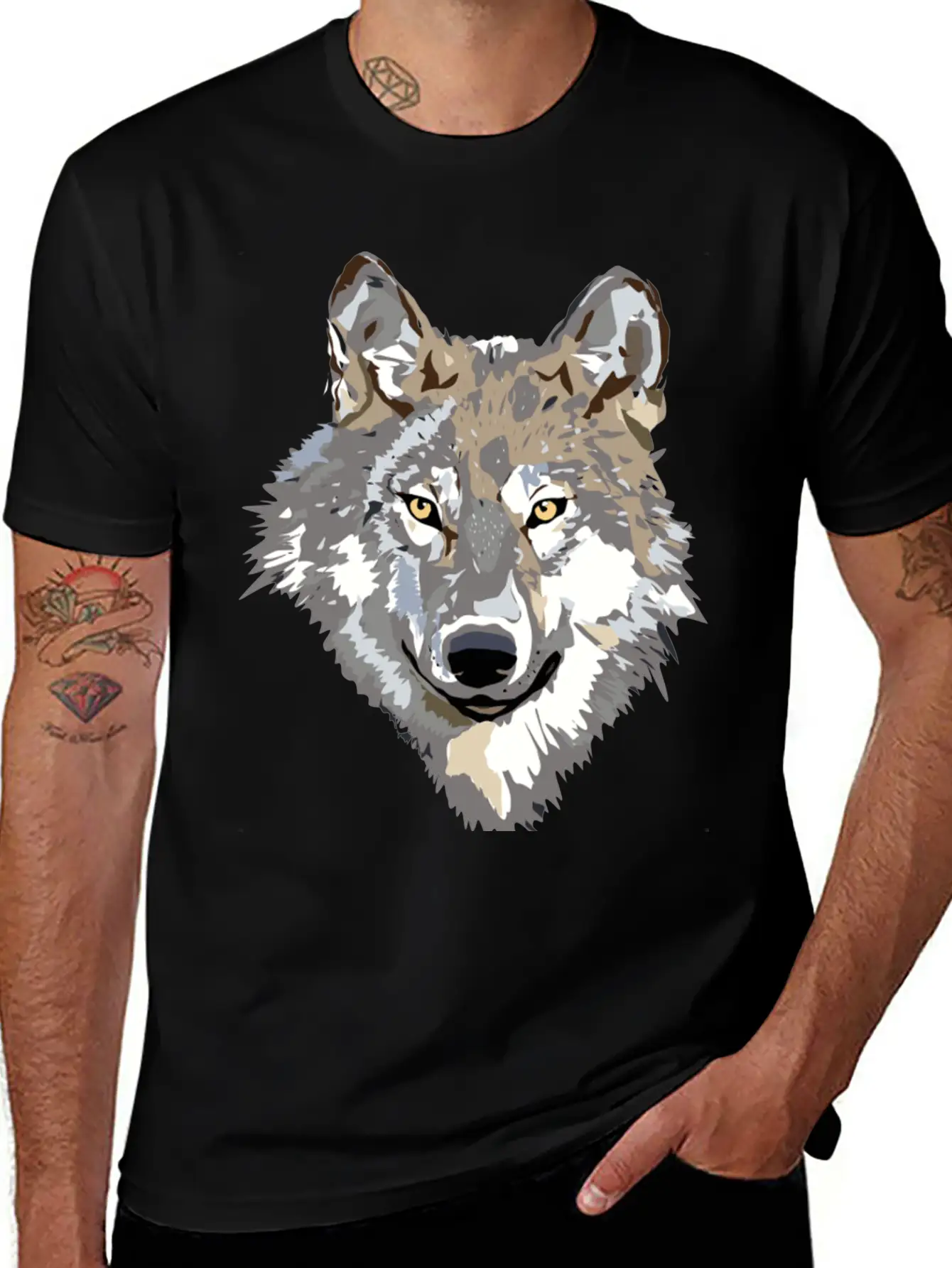 Wolf 2 Casual Graphic T-Shirt – Simple And Comfortable Daily Wear