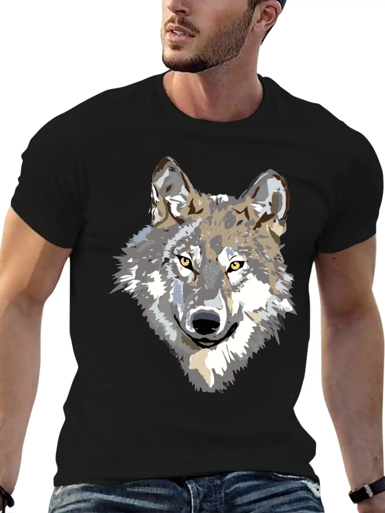 Wolf 2 Casual Graphic T-Shirt – Simple And Comfortable Daily Wear
