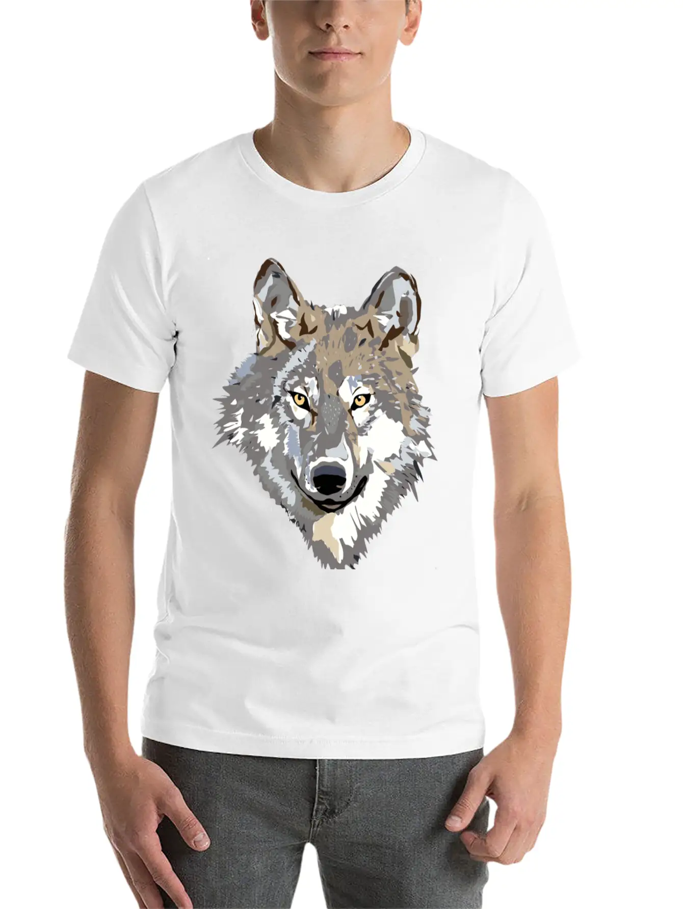 Wolf 2 Casual Graphic T-Shirt – Simple And Comfortable Daily Wear