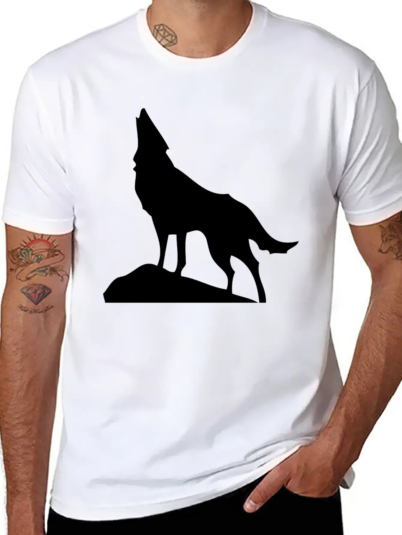 Wolf Casual Graphic T-Shirt – Simple And Comfortable Daily Wear