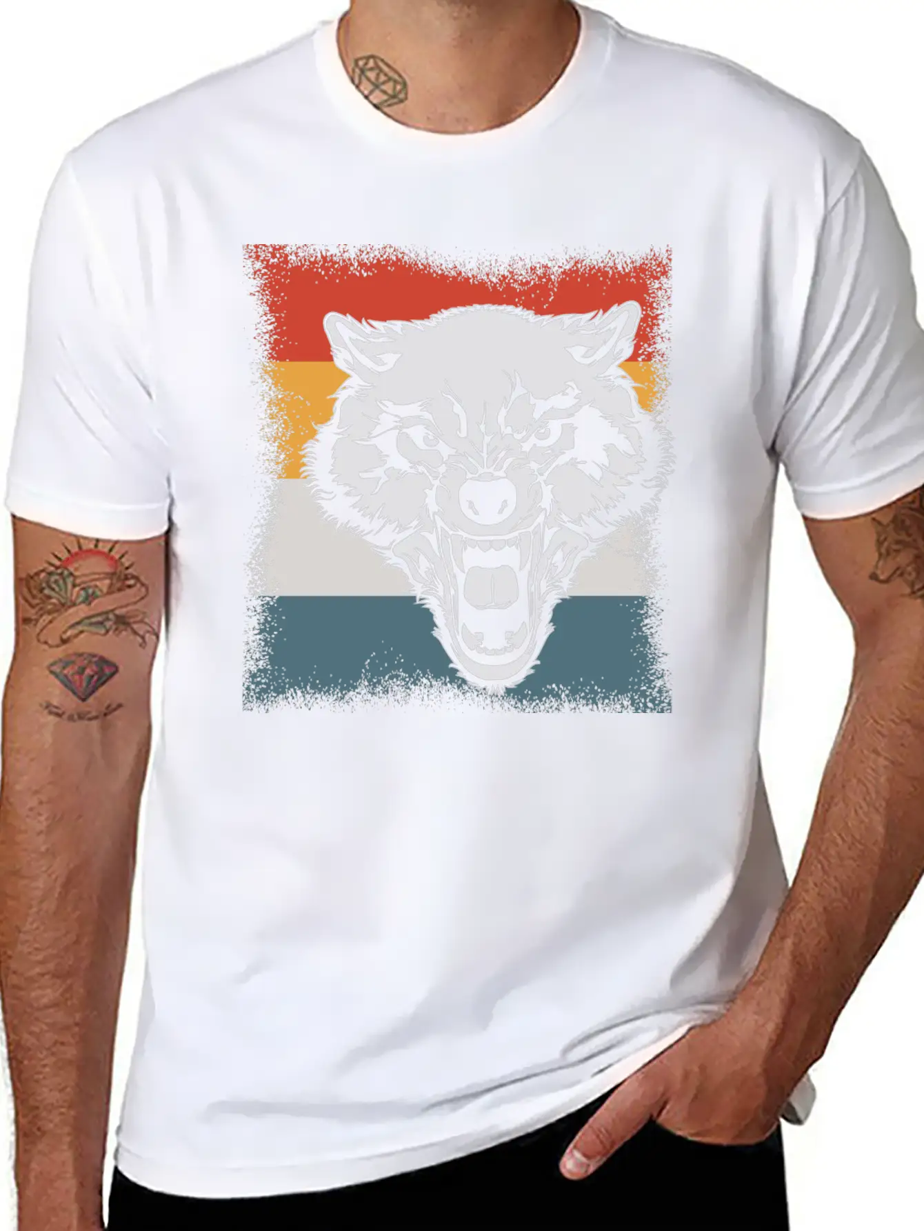 Wolf Cry Howl Gift Animal Forest Casual Graphic T-Shirt – Simple And Comfortable Daily Wear