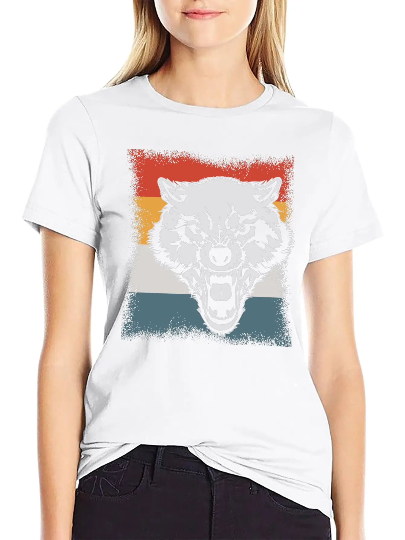 Wolf Cry Howl Gift Animal Forest Casual Graphic T-Shirt – Simple And Comfortable Daily Wear