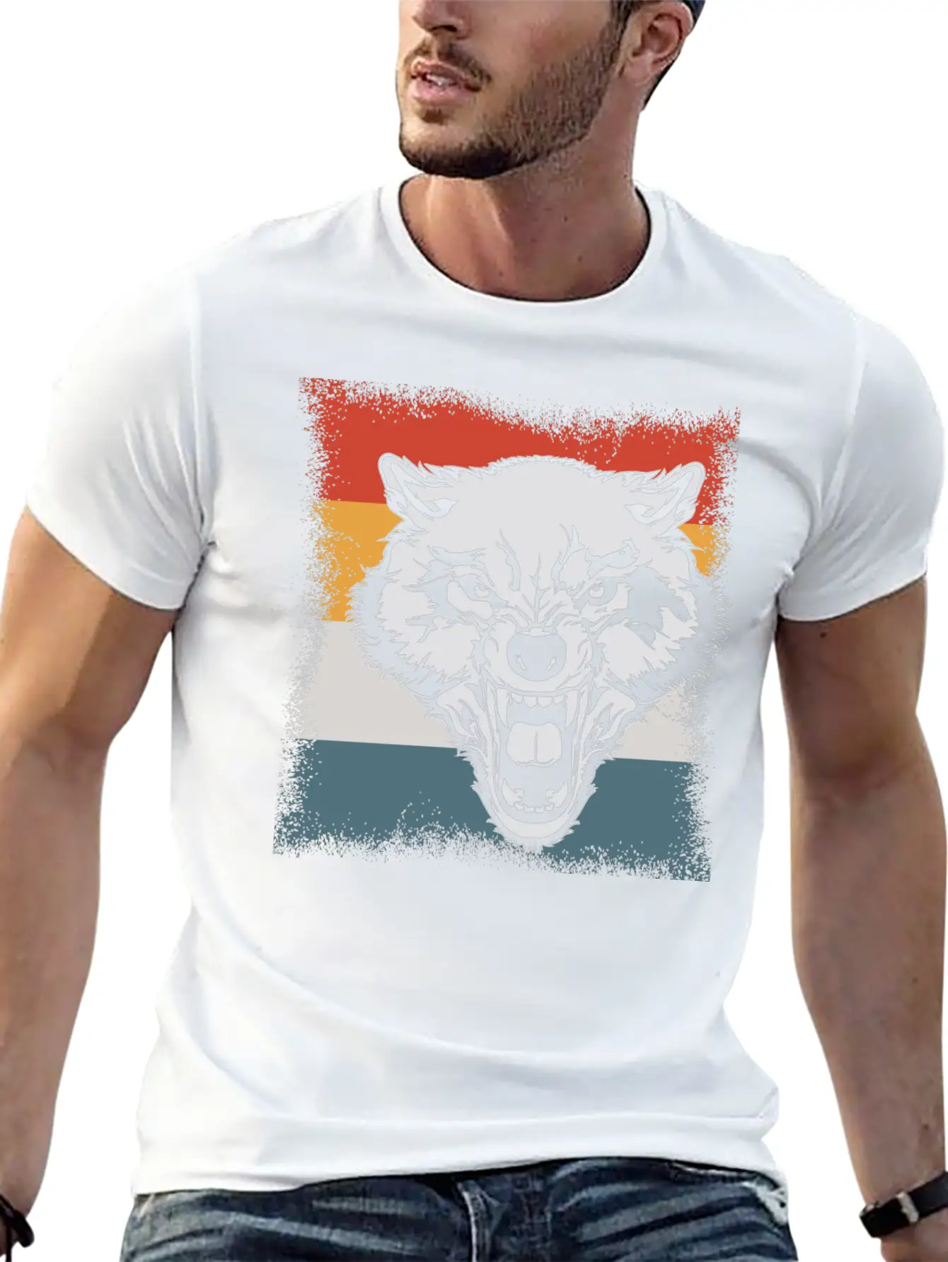 Wolf Cry Howl Gift Animal Forest Casual Graphic T-Shirt – Simple And Comfortable Daily Wear