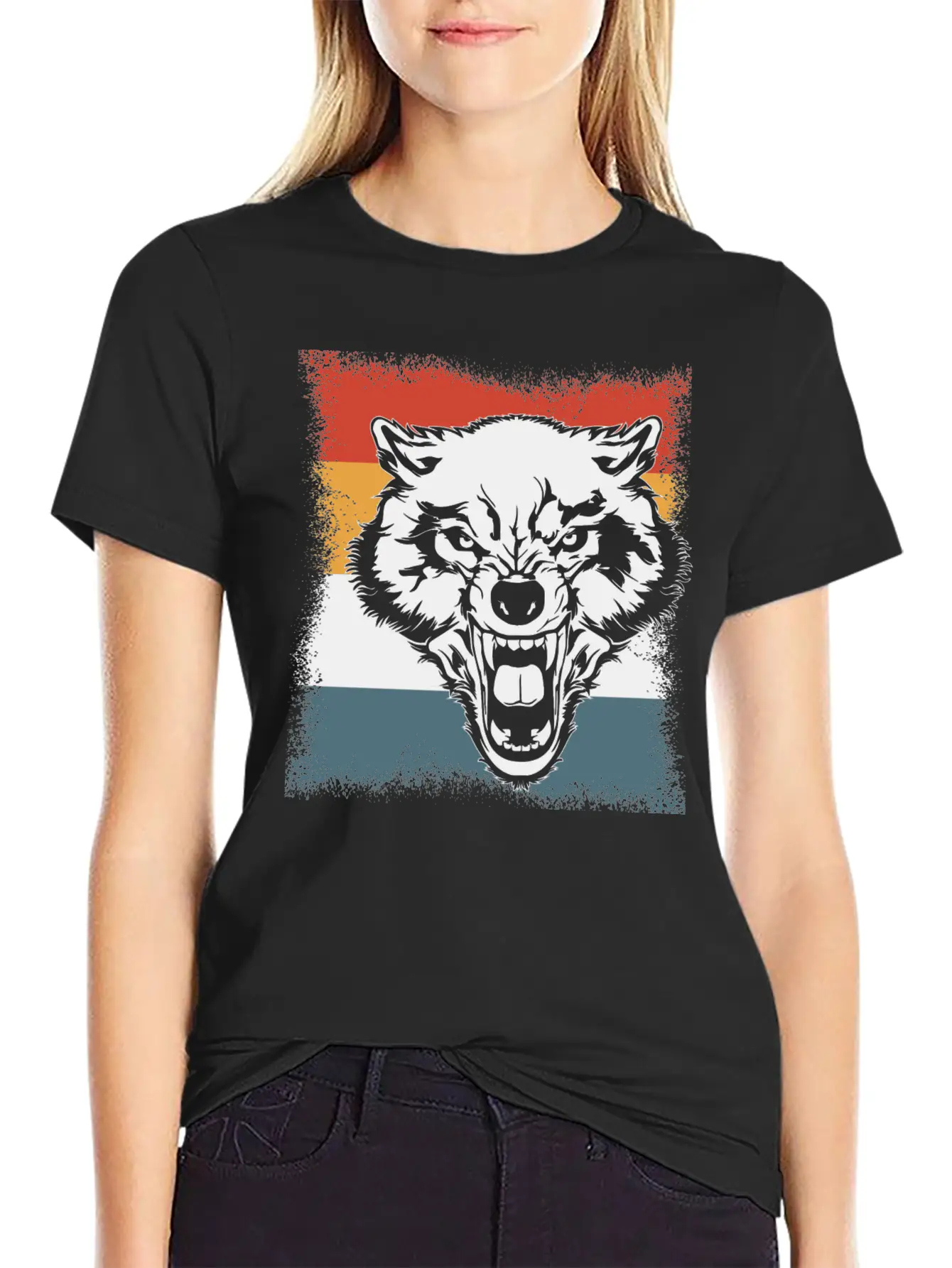 Wolf Cry Howl Gift Animal Forest Casual Graphic T-Shirt – Simple And Comfortable Daily Wear
