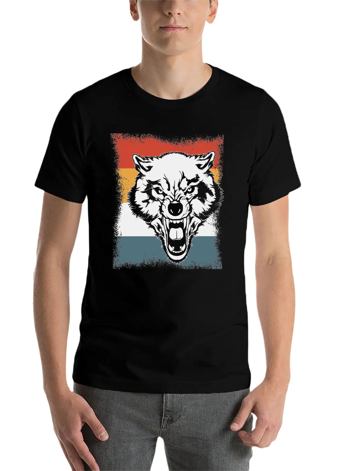 Wolf Cry Howl Gift Animal Forest Casual Graphic T-Shirt – Simple And Comfortable Daily Wear