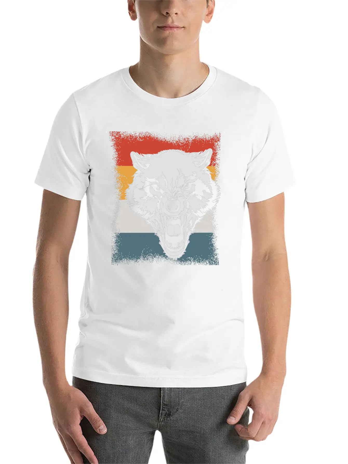 Wolf Cry Howl Gift Animal Forest Casual Graphic T-Shirt – Simple And Comfortable Daily Wear
