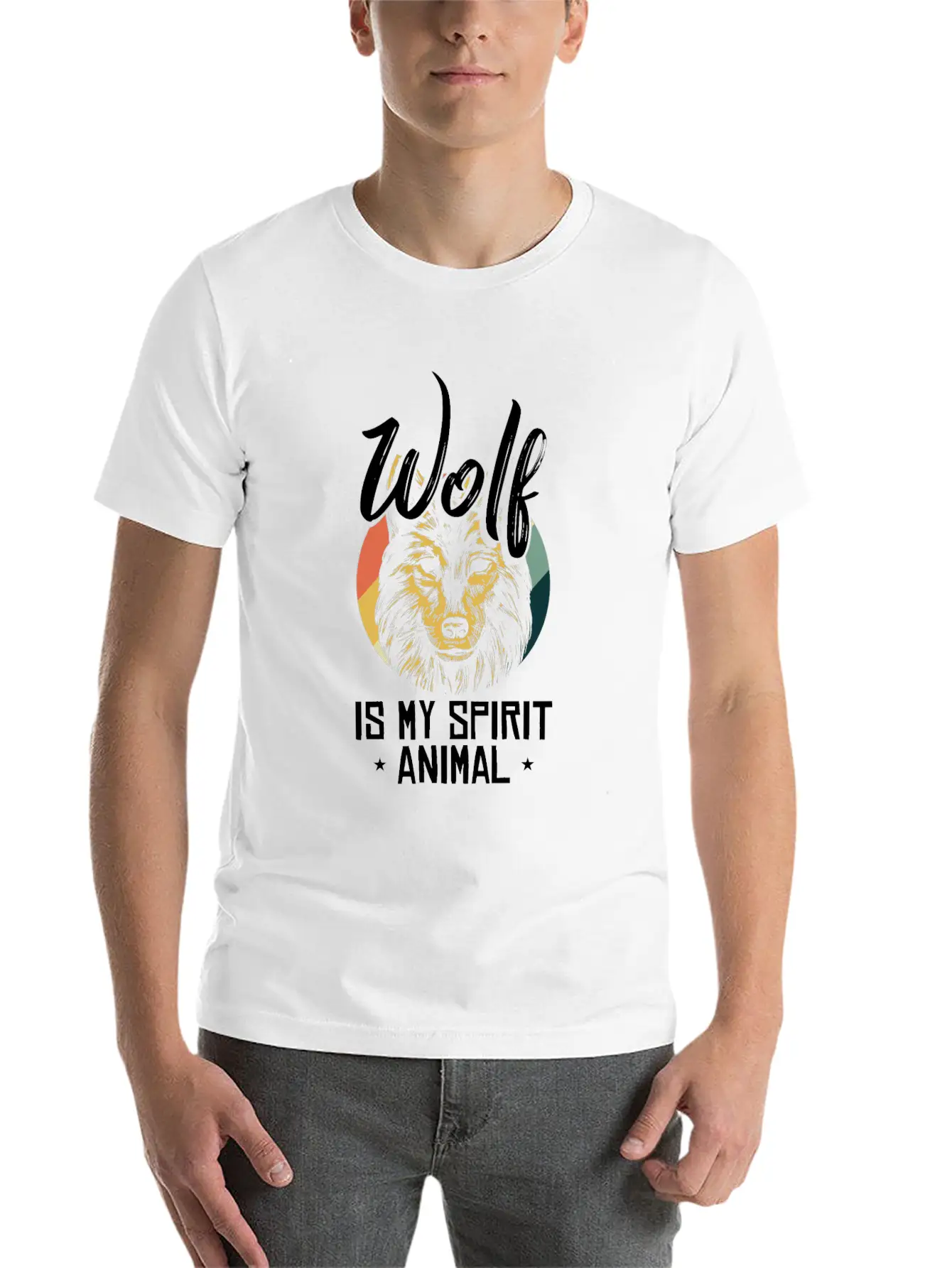 Wolf Forest Hunter Mountain Yell Gray Fang King Casual Graphic T-Shirt – Simple And Comfortable Daily Wear