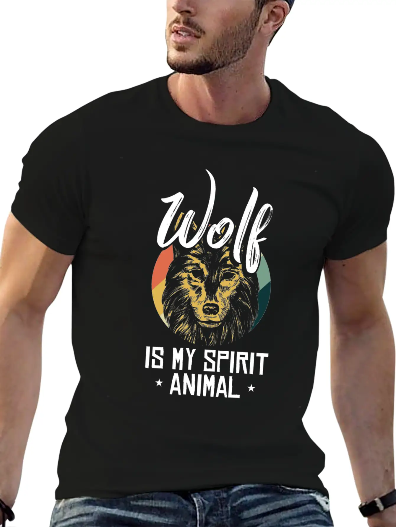 Wolf Forest Hunter Mountain Yell Gray Fang King Casual Graphic T-Shirt – Simple And Comfortable Daily Wear