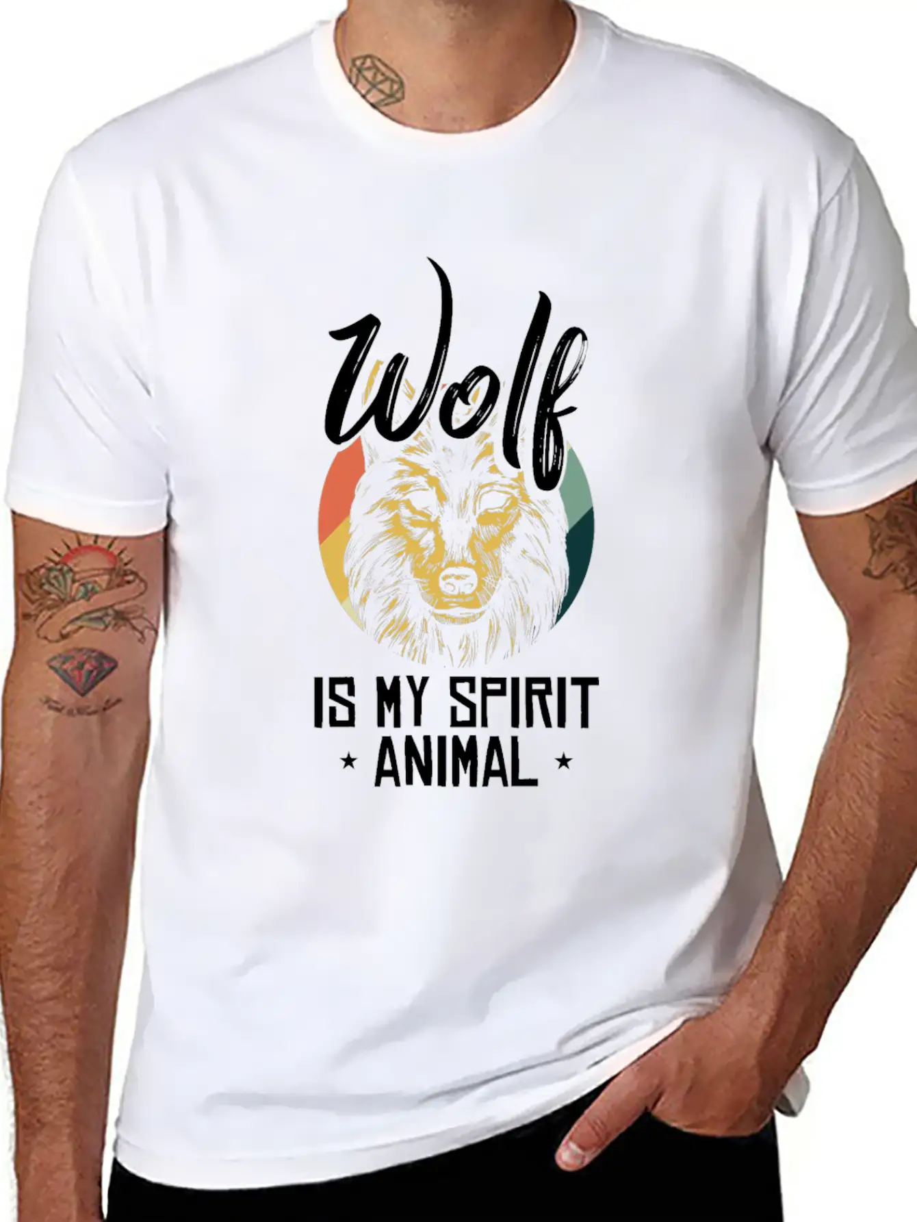 Wolf Forest Hunter Mountain Yell Gray Fang King Casual Graphic T-Shirt – Simple And Comfortable Daily Wear