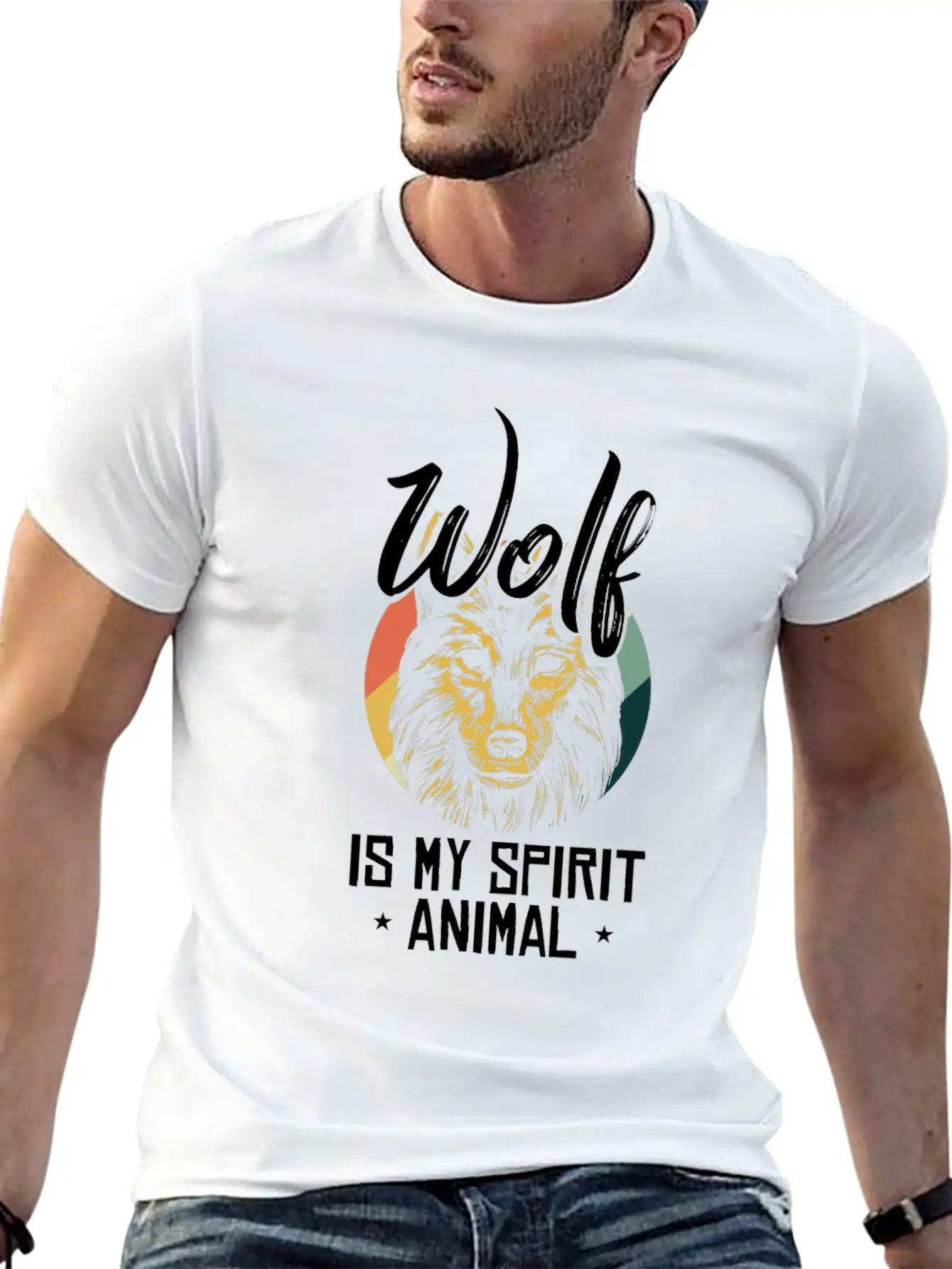 Wolf Forest Hunter Mountain Yell Gray Fang King Casual Graphic T-Shirt – Simple And Comfortable Daily Wear