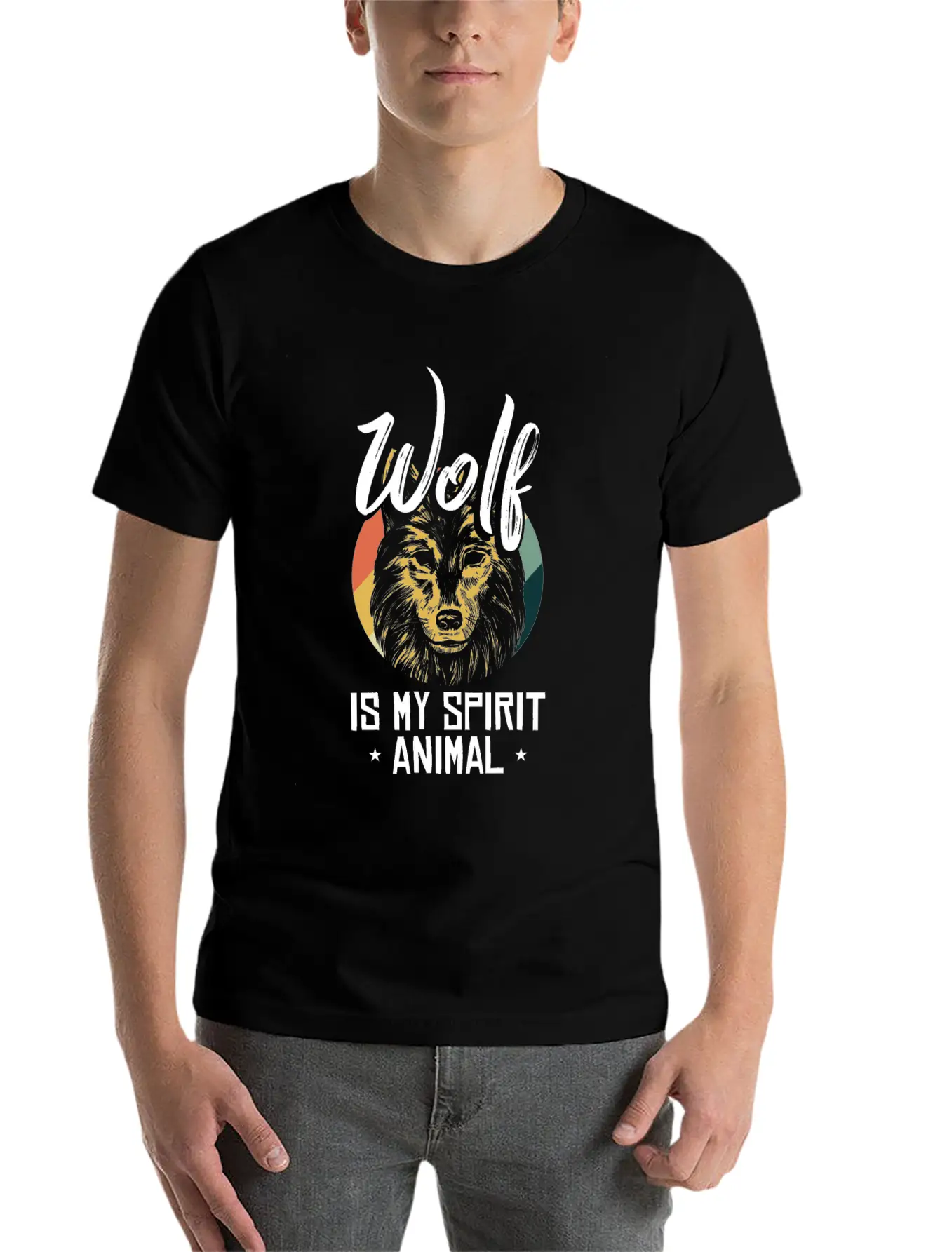 Wolf Forest Hunter Mountain Yell Gray Fang King Casual Graphic T-Shirt – Simple And Comfortable Daily Wear
