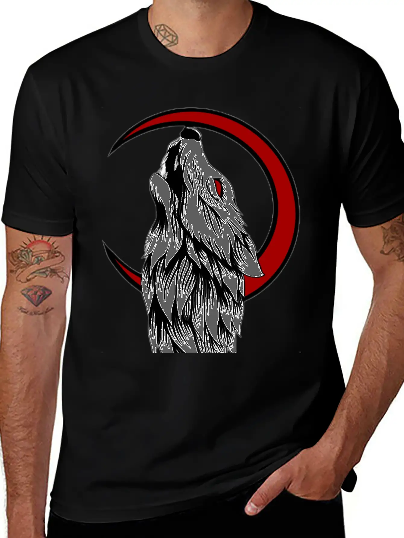 Wolf Moon Generated K86Bj3fdb Transformed Casual Graphic T-Shirt – Simple And Comfortable Daily Wear