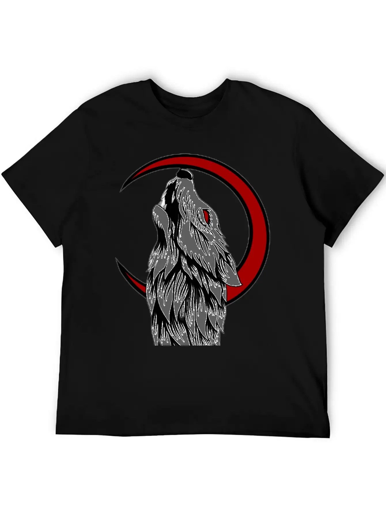 Wolf Moon Generated K86Bj3fdb Transformed Casual Graphic T-Shirt – Simple And Comfortable Daily Wear